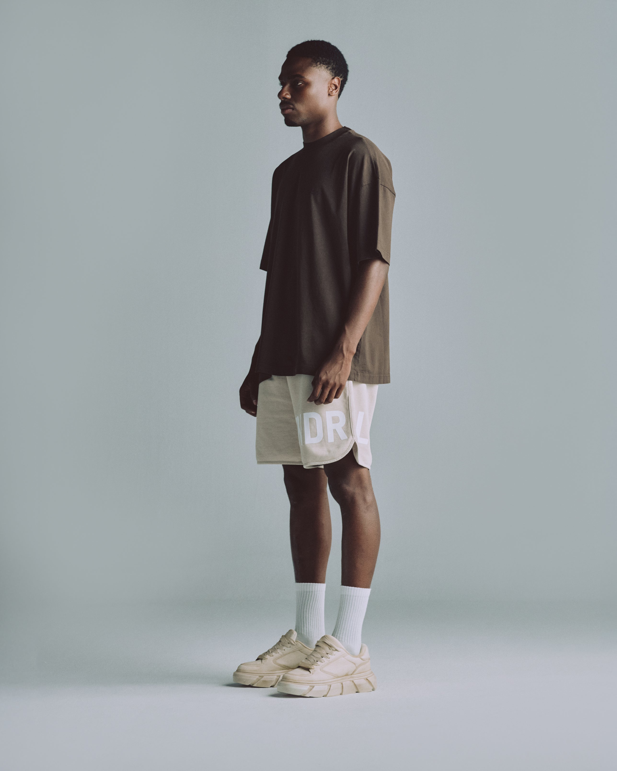 Line Logo Tshirt Brown