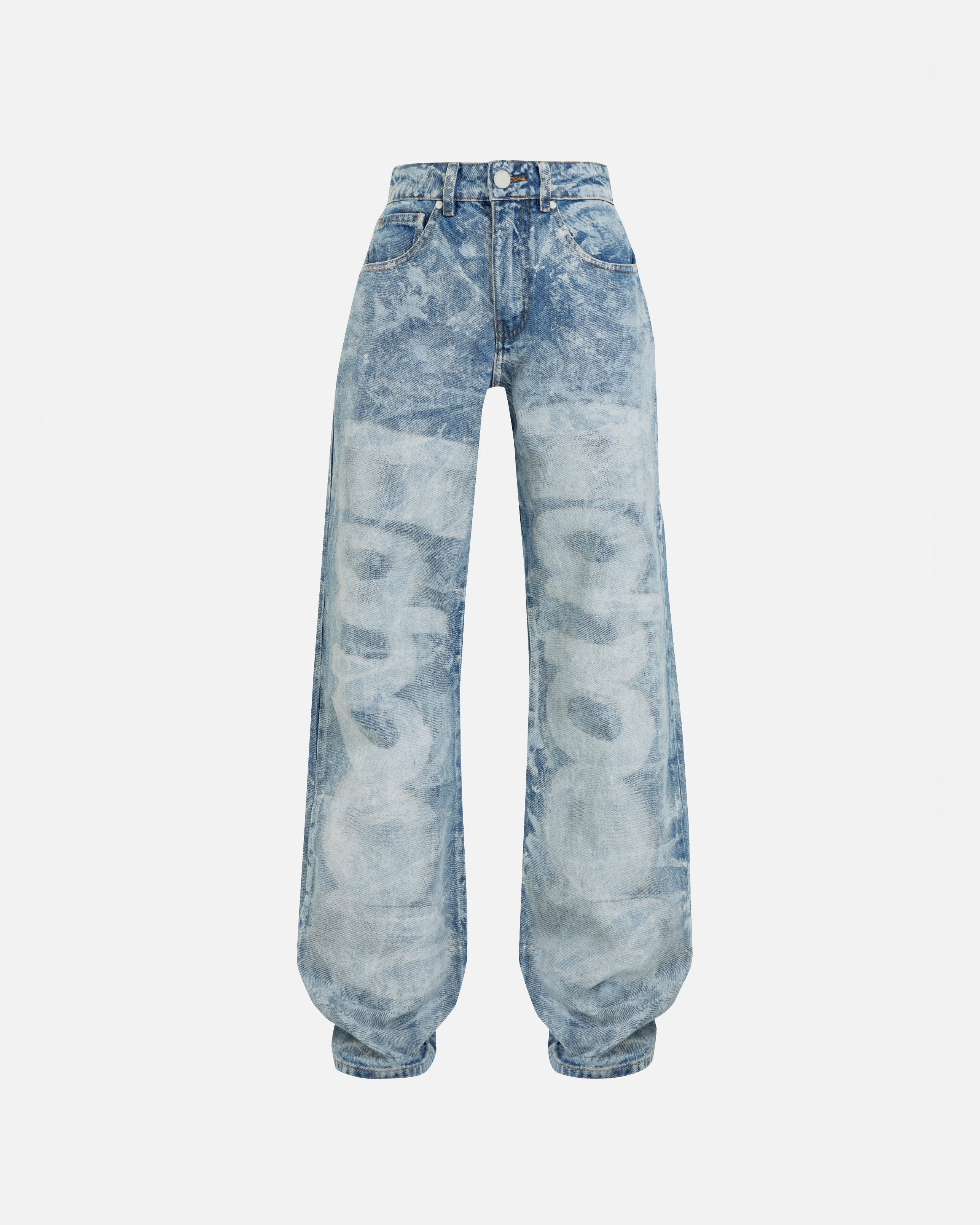 W Echoes Echo Wide Jeans Washed Blue