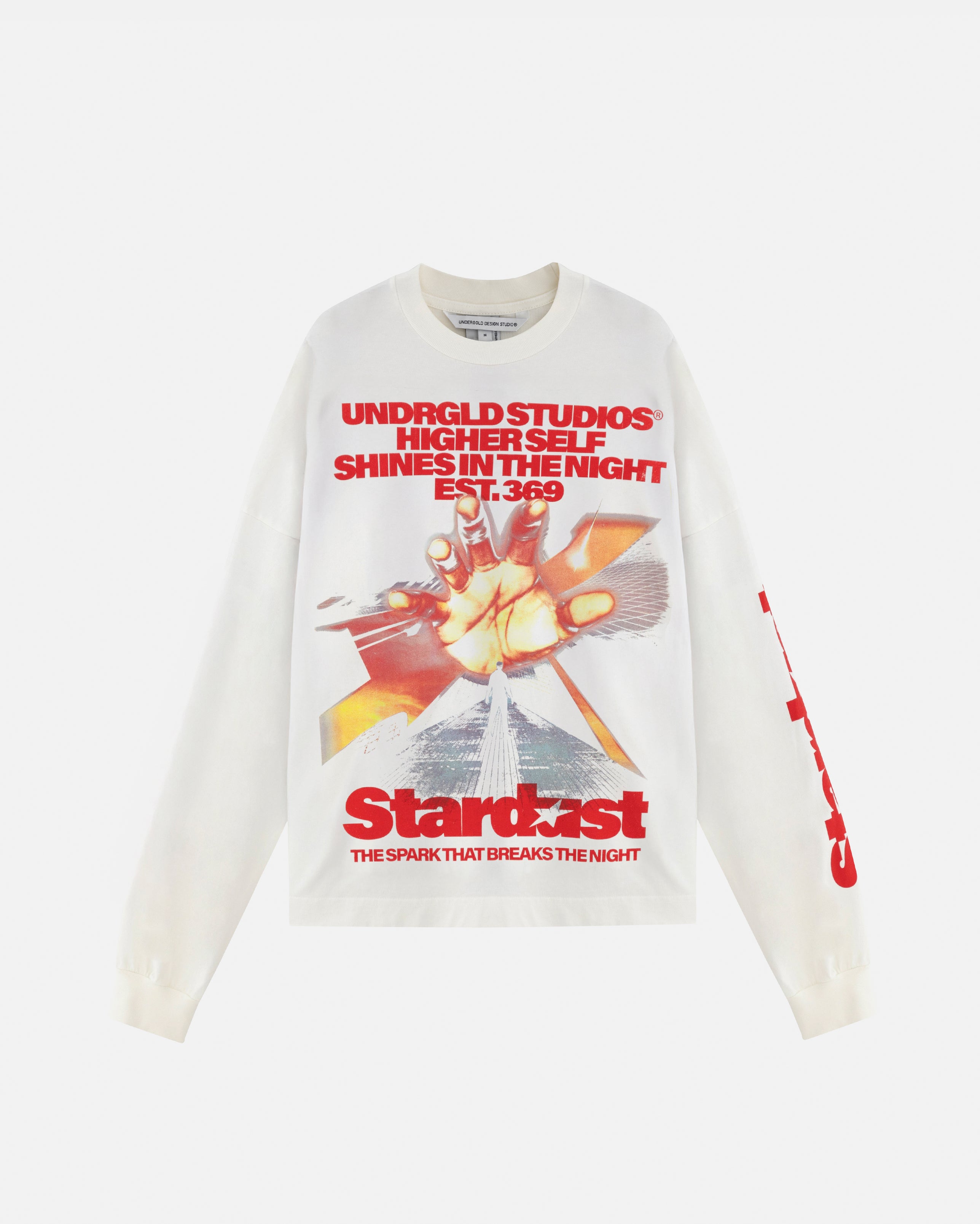 Stardust Rush Boxy Fit Long Sleeve Tshirt White
