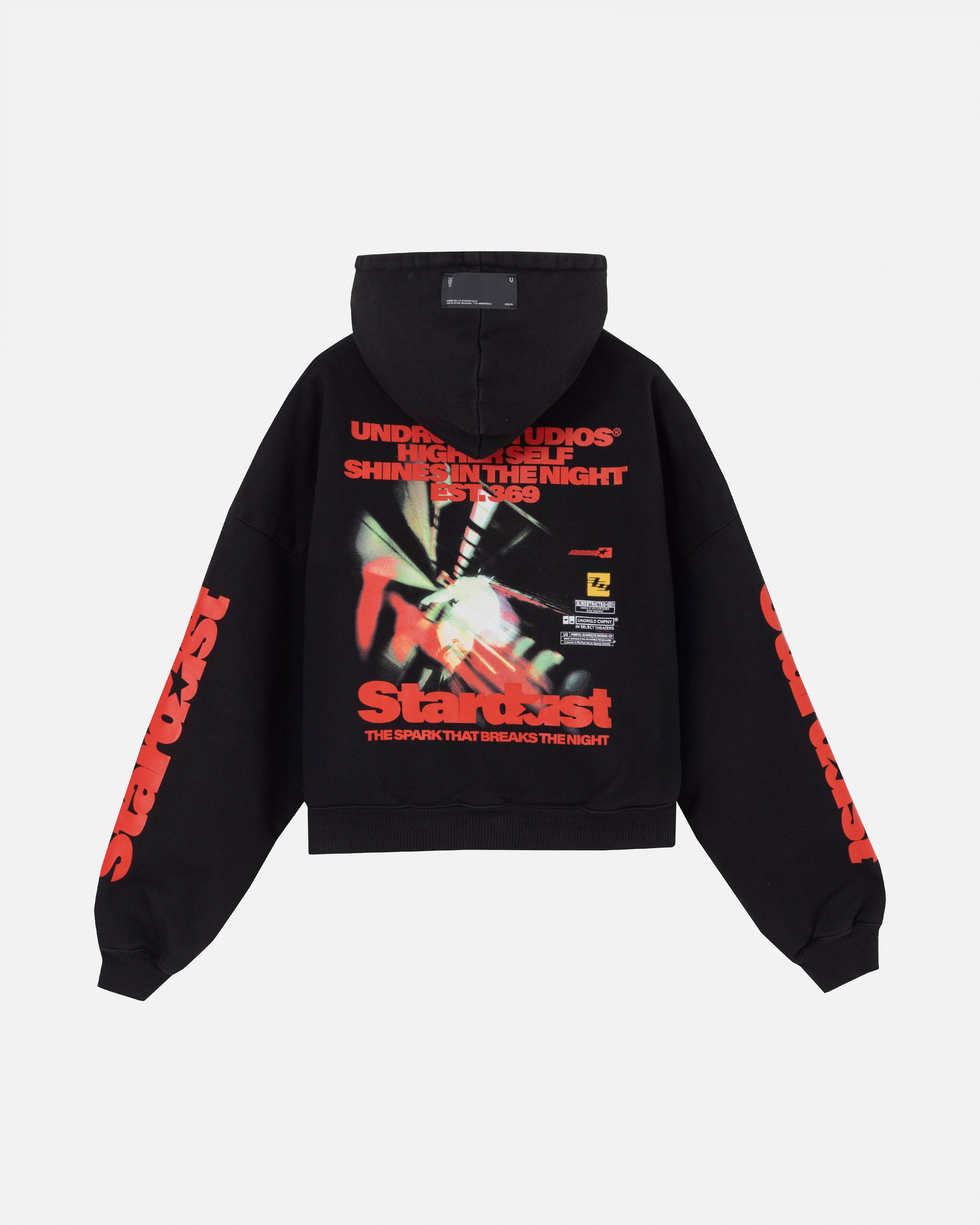 W Stardust Rush Boxy Fit Hoodie Black