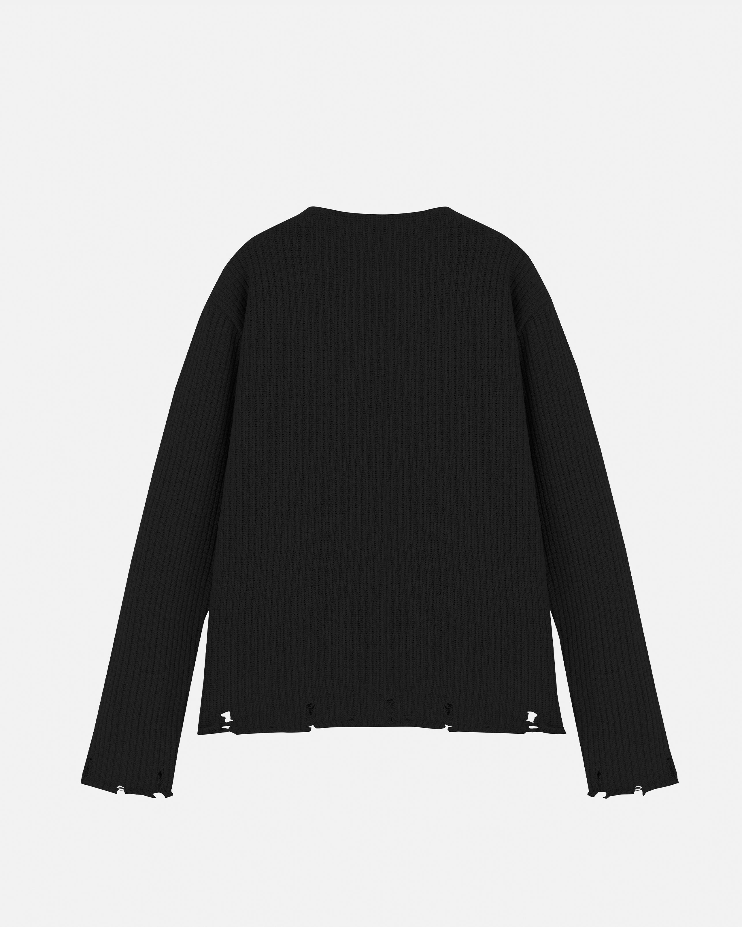Basics UNDGLD Destroyed Knit Sweater Black