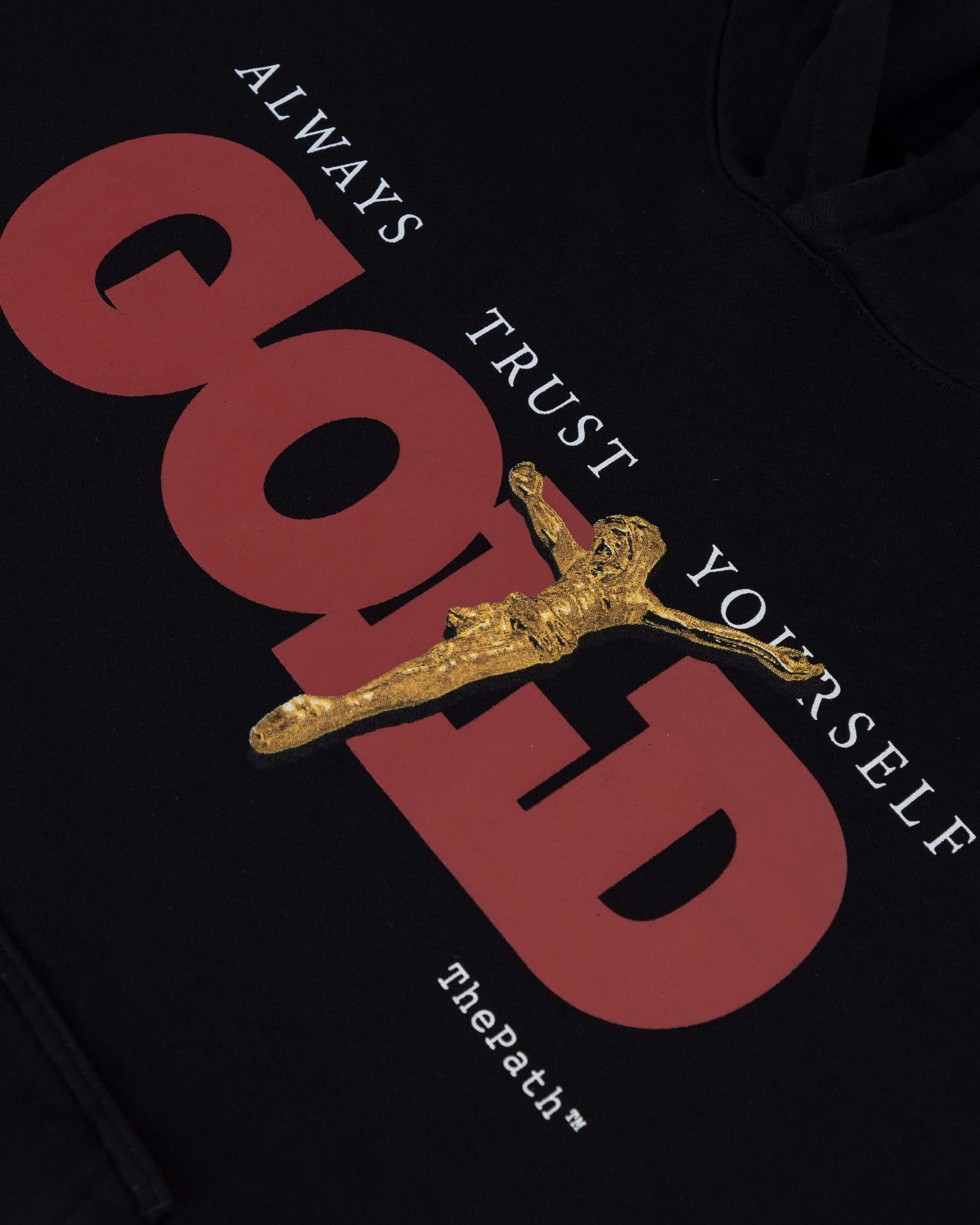 The Path Golden Christ Hoodie Black