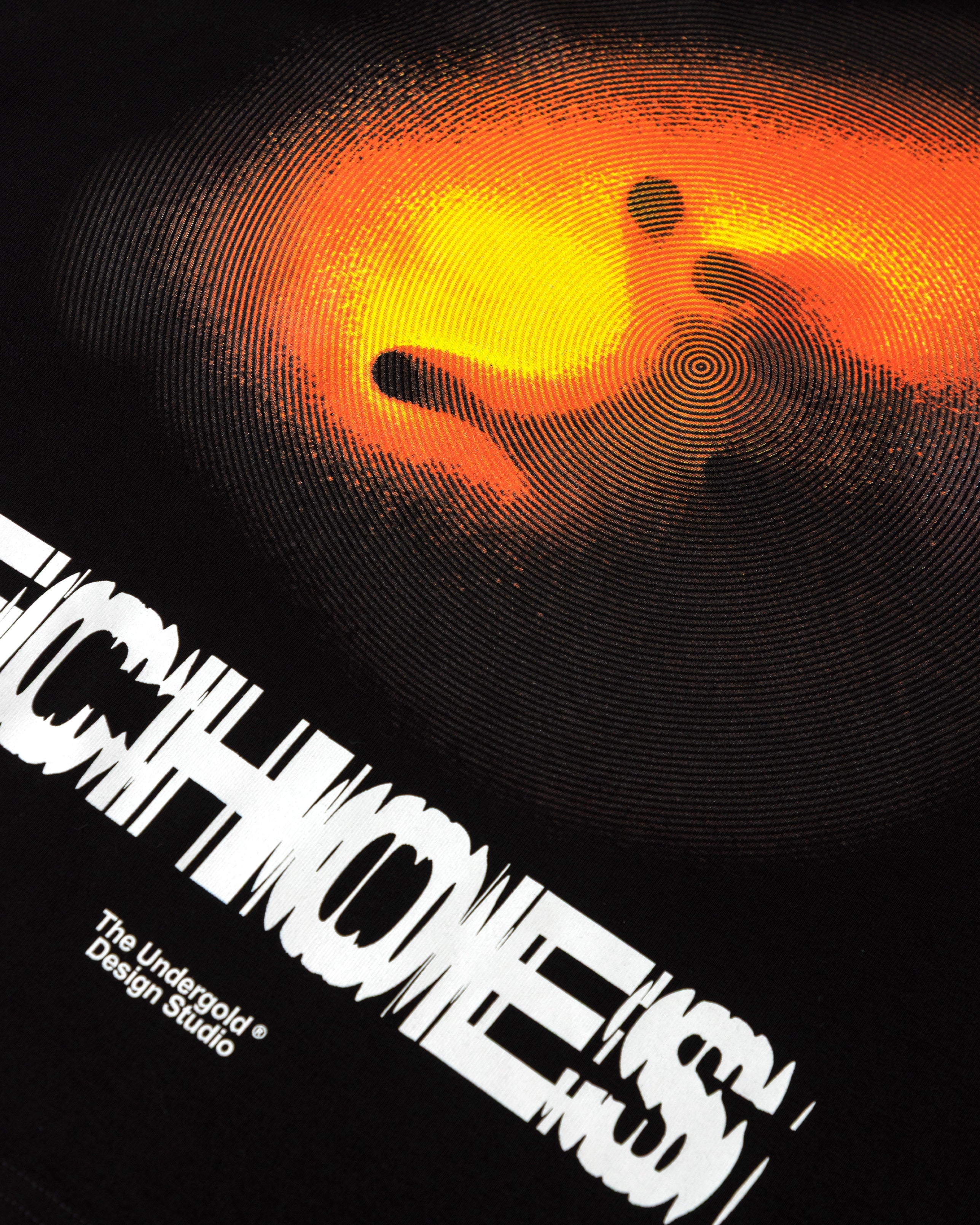 Echoes Pulse Boxy Fit Tshirt Black