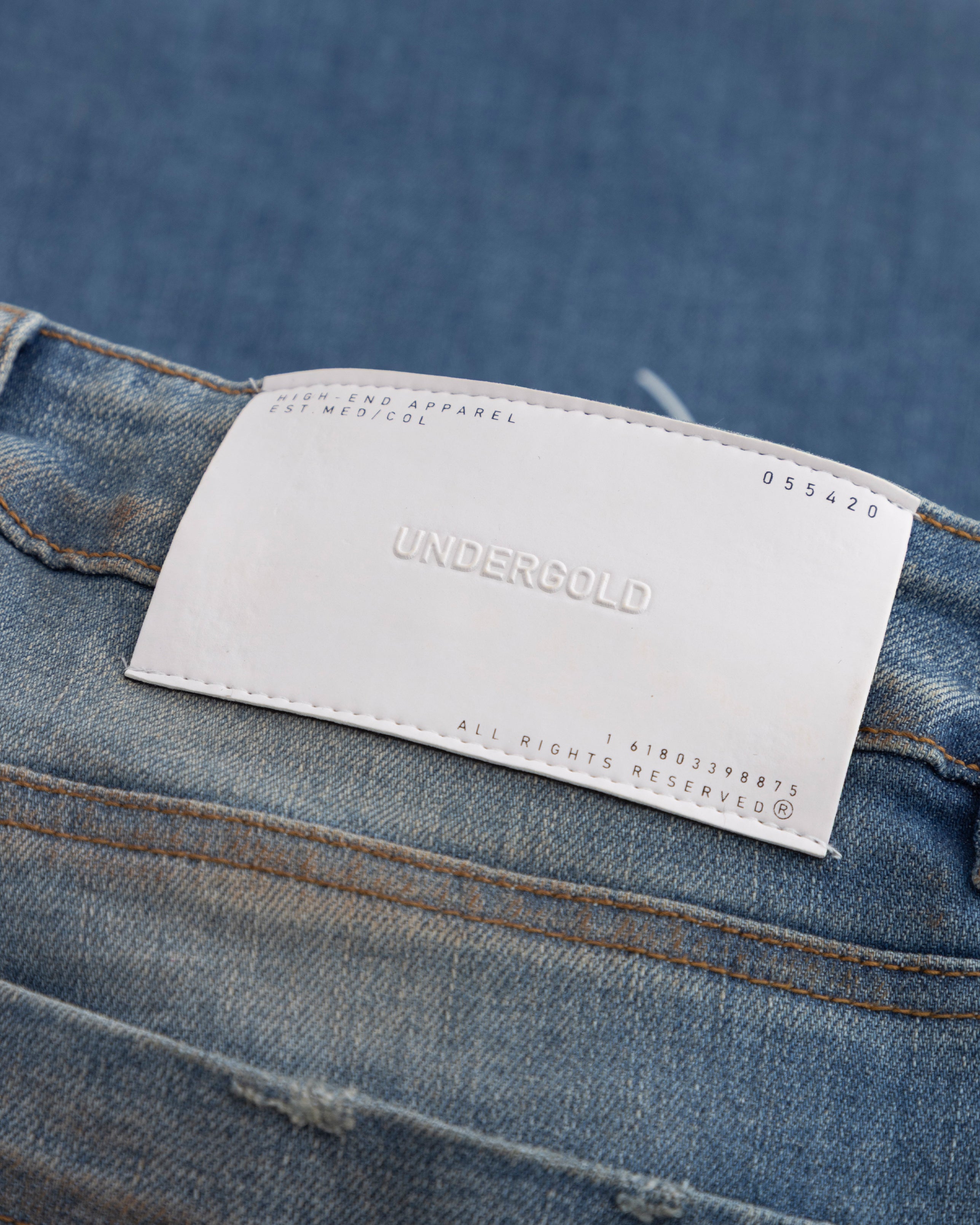 W Stardust Undgld Studio Flare Jeans Mechanic Blue