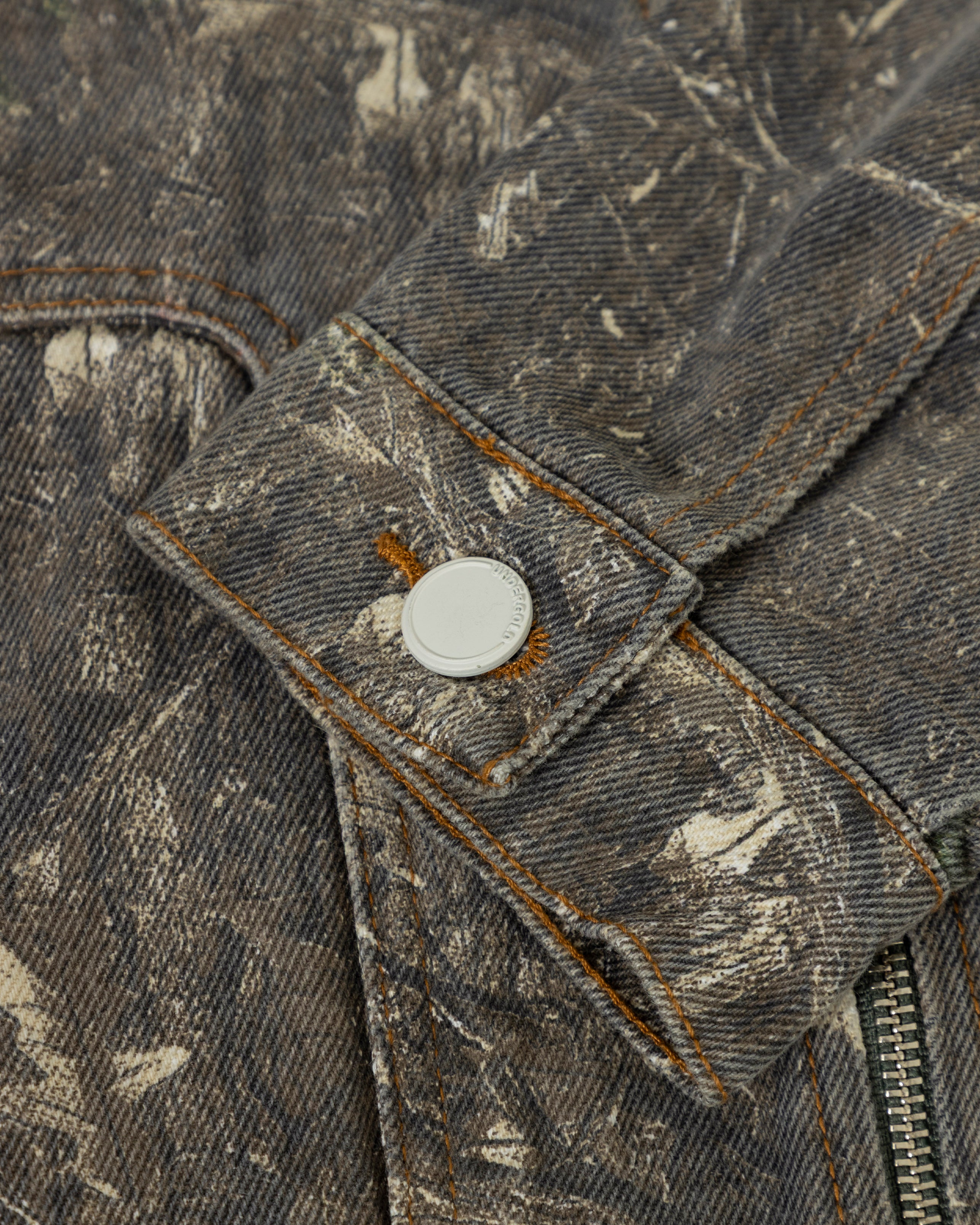 Echoes UNDRGLD Zip Up Jacket Forest Pattern