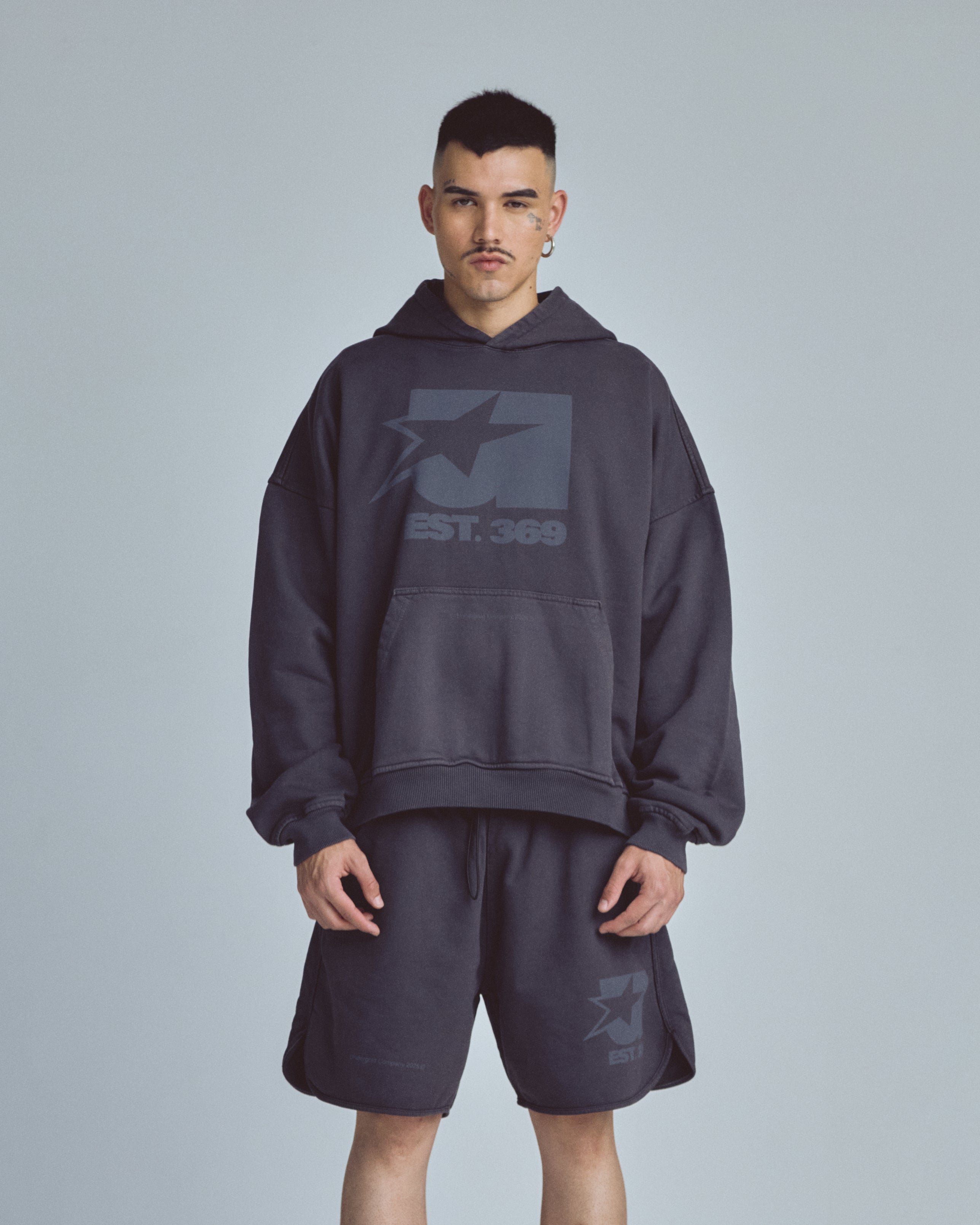 Stardust Symbol Hoodie Vintage Gray