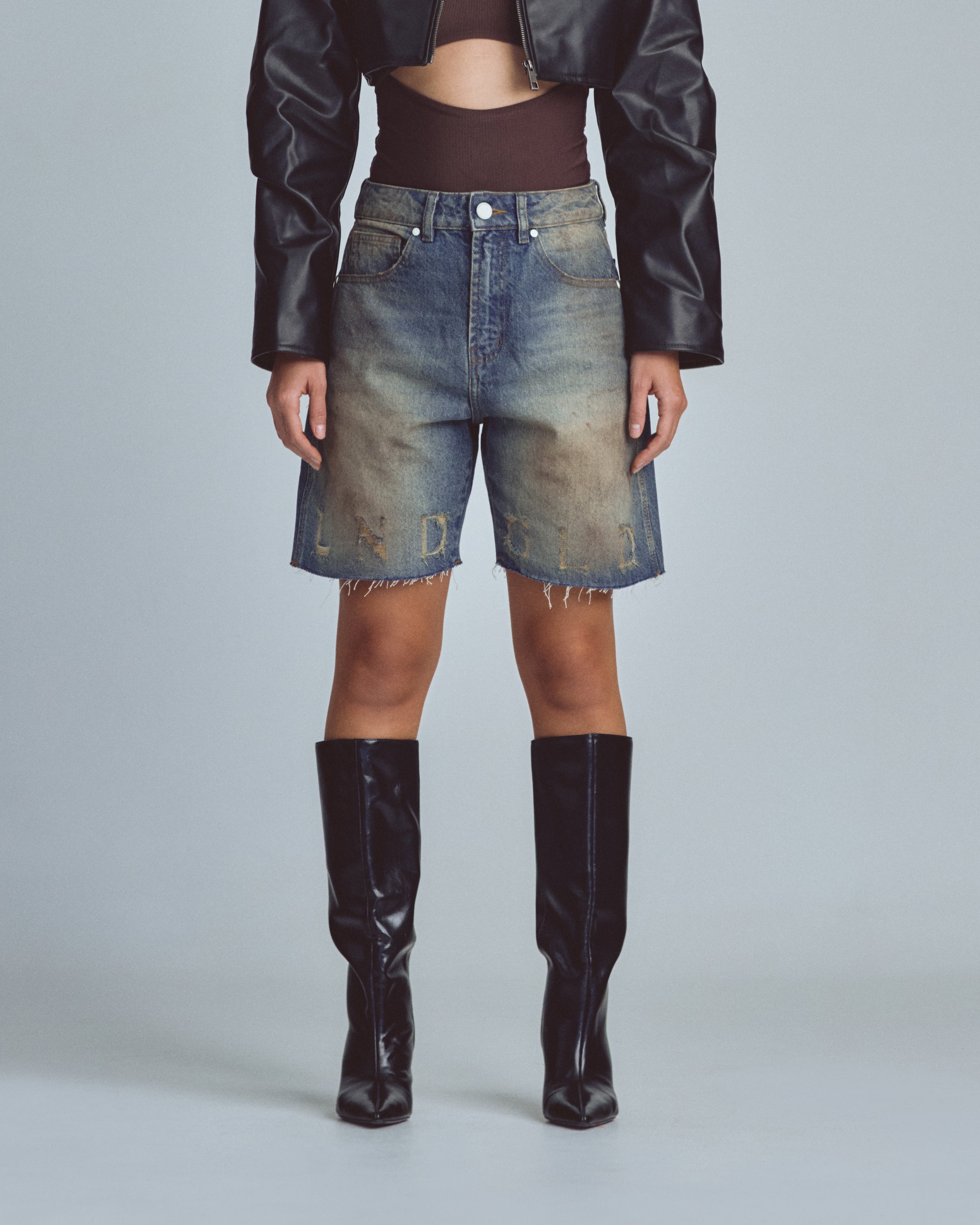 W Stardust Undgld Studio Denim Shorts Mechanic Blue