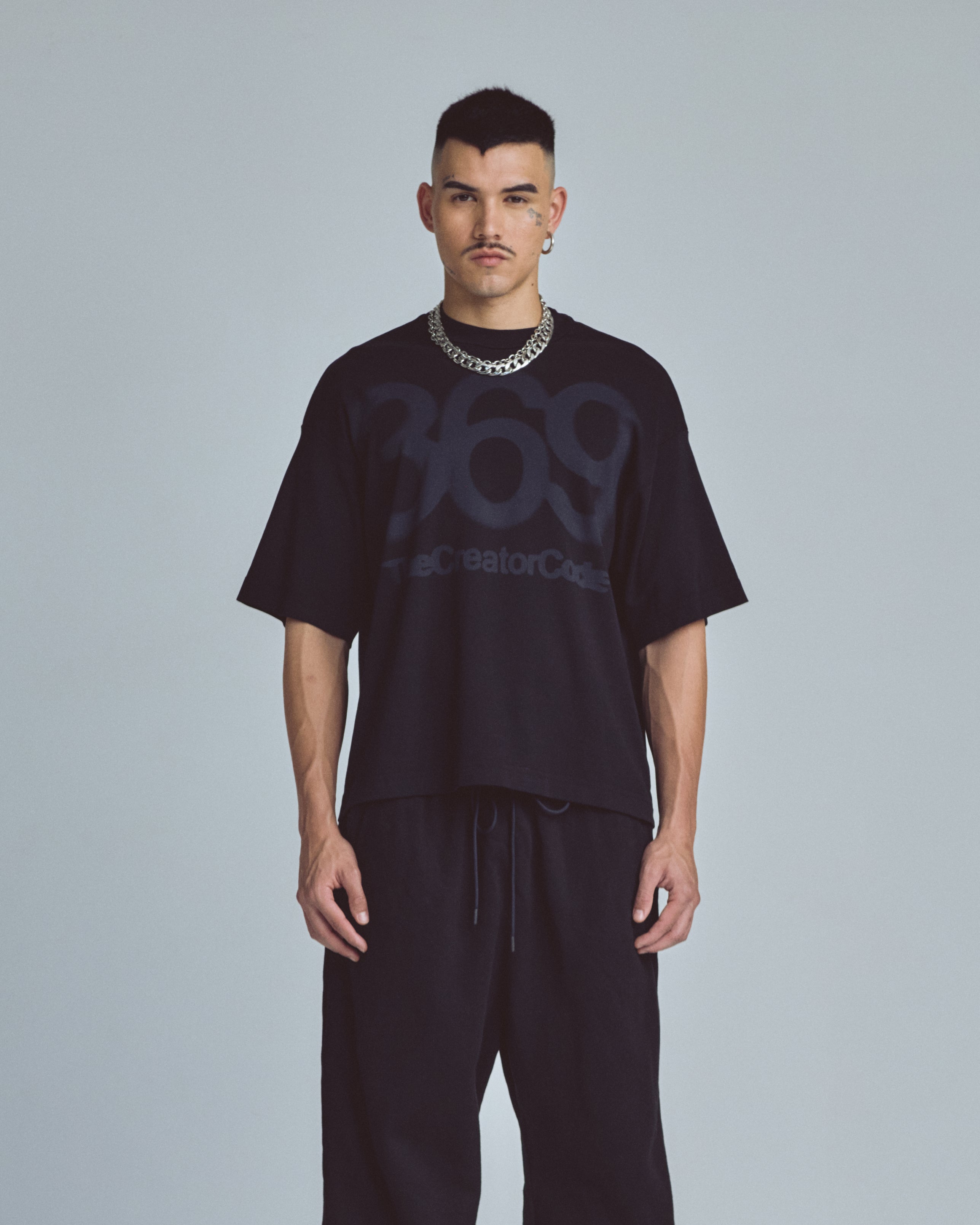 Stardust Code Boxy Fit Tshirt Black