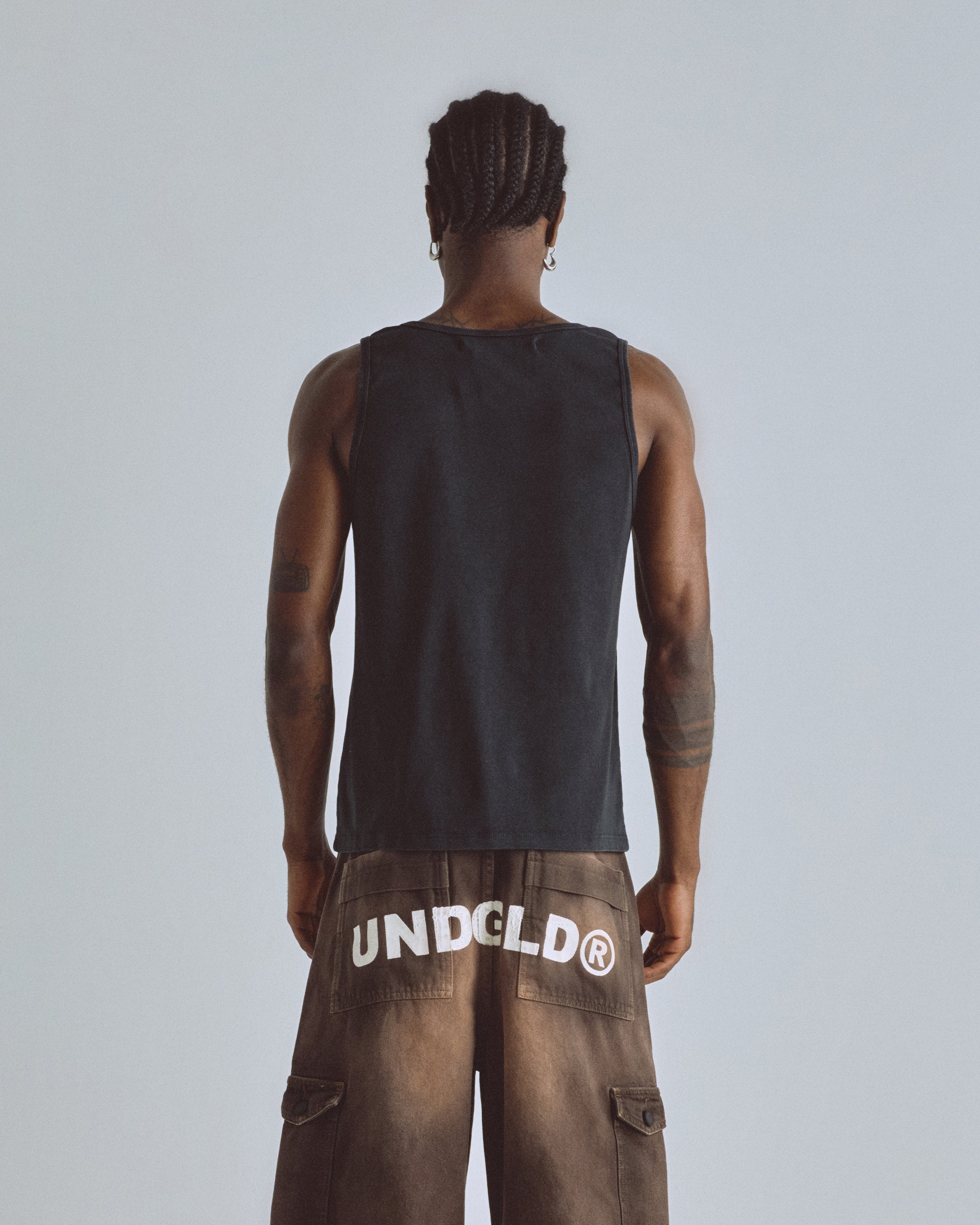 Basics Undergold Studio Ribbed Tank Top Vintage Black