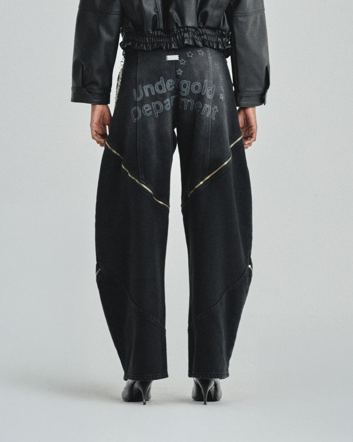 W Pilgrimage Undergold Department Barrel Jean Washed Black
