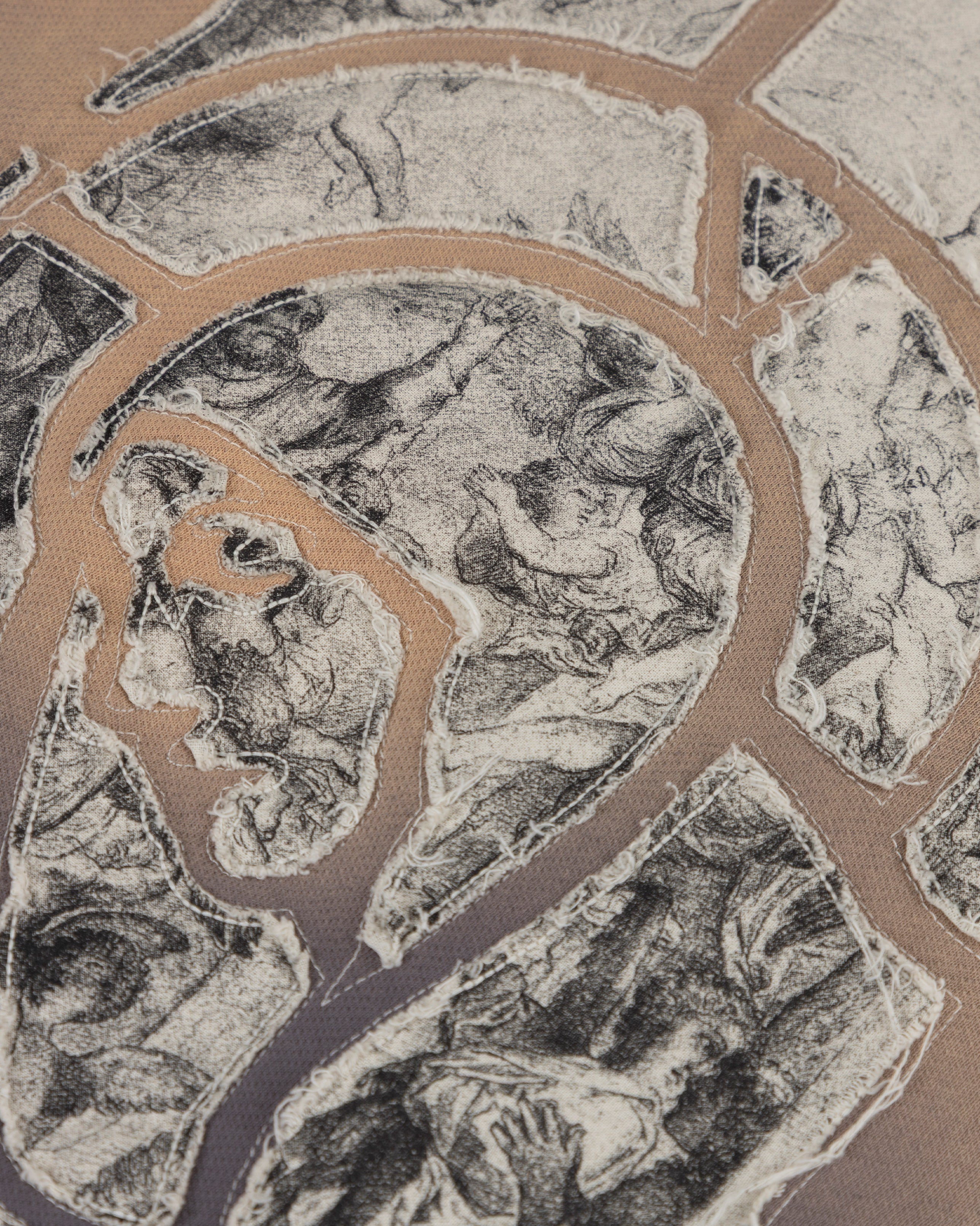 94' Fragments Boxy Fit Hoodie Dirty Brown