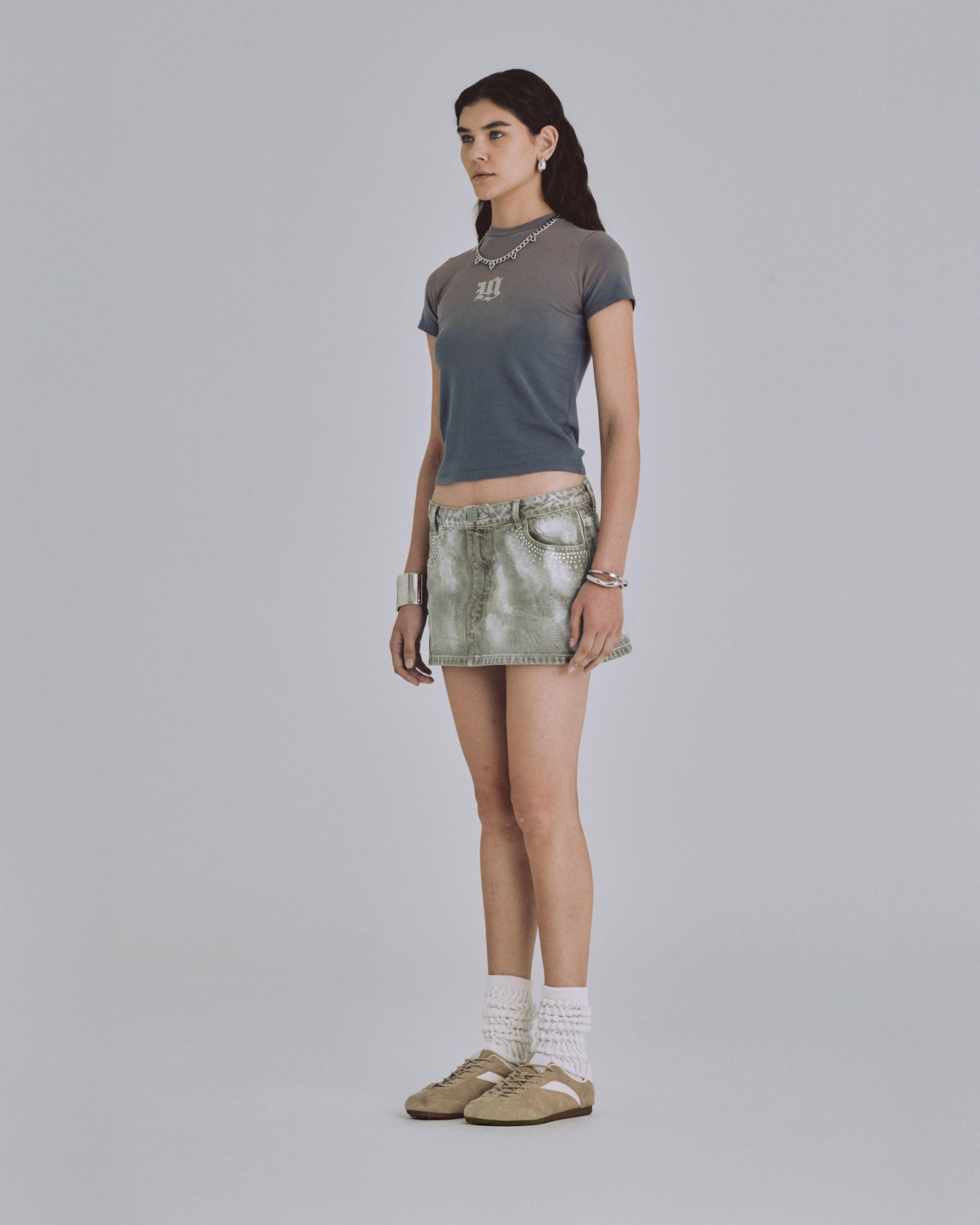 94' Gothic UG Long Baby Tee Faded Purple