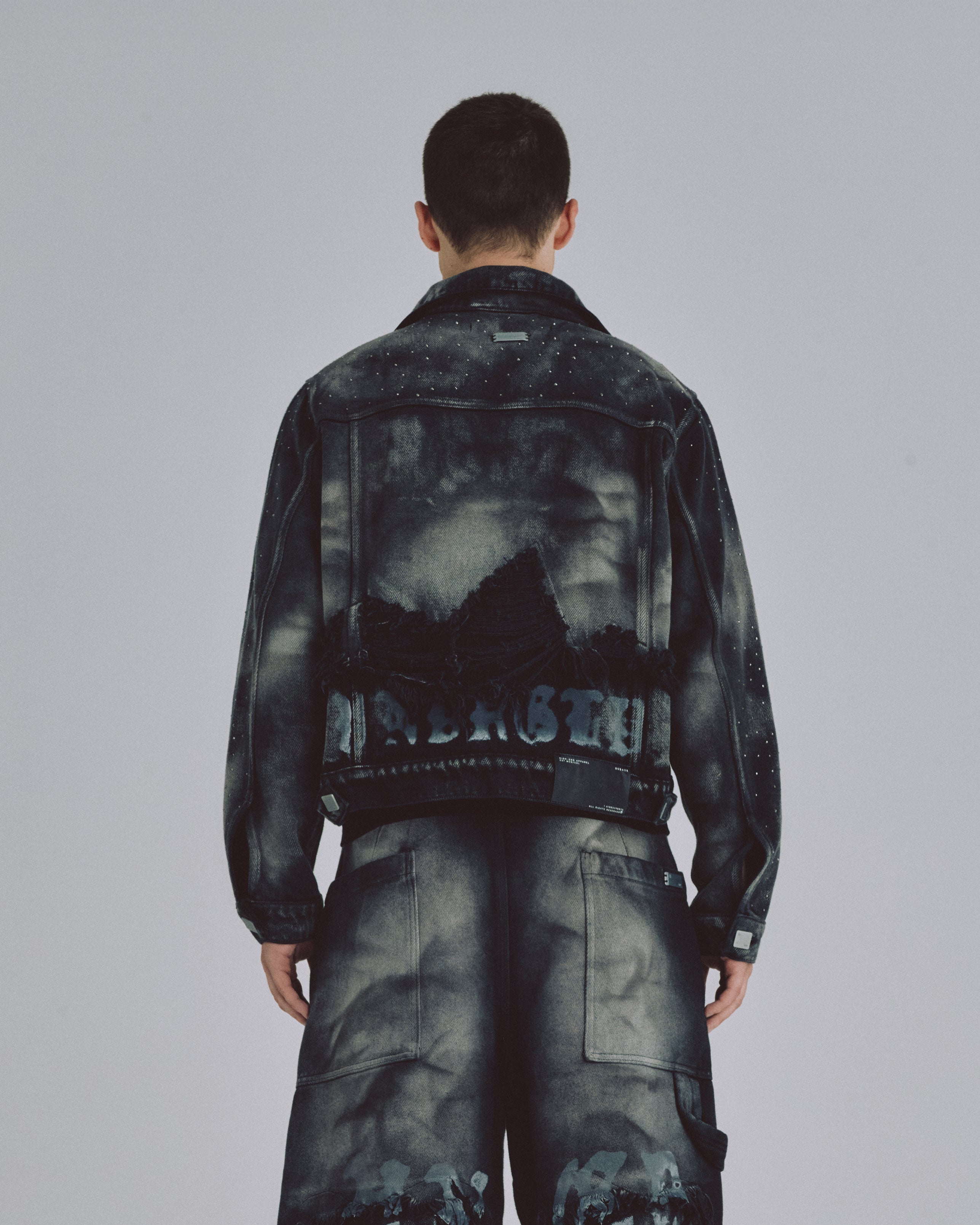 94' UNDRGLD Double Destroyed Jacket Vintage Gray