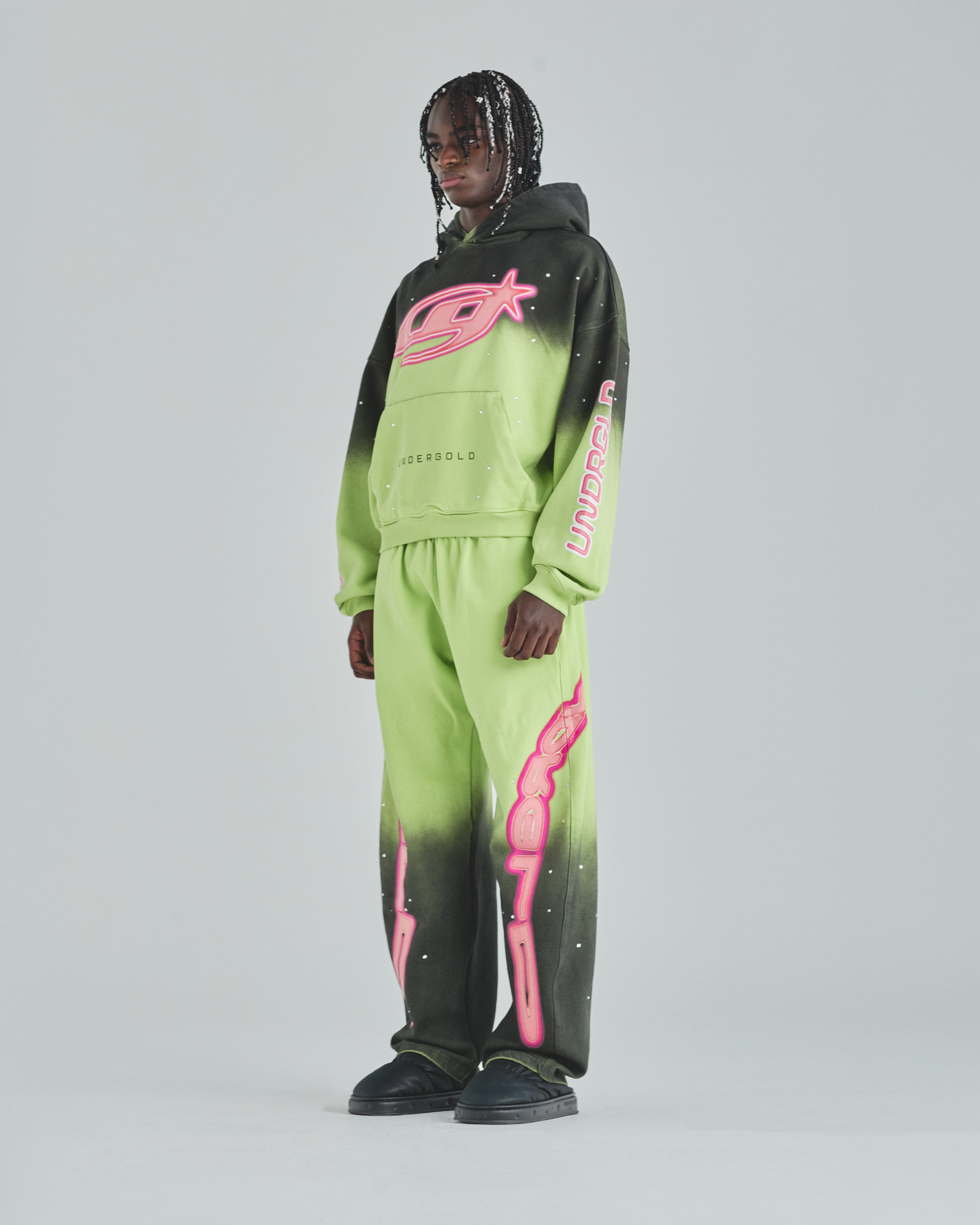 Act 1 Neon Straightpants Faded Green