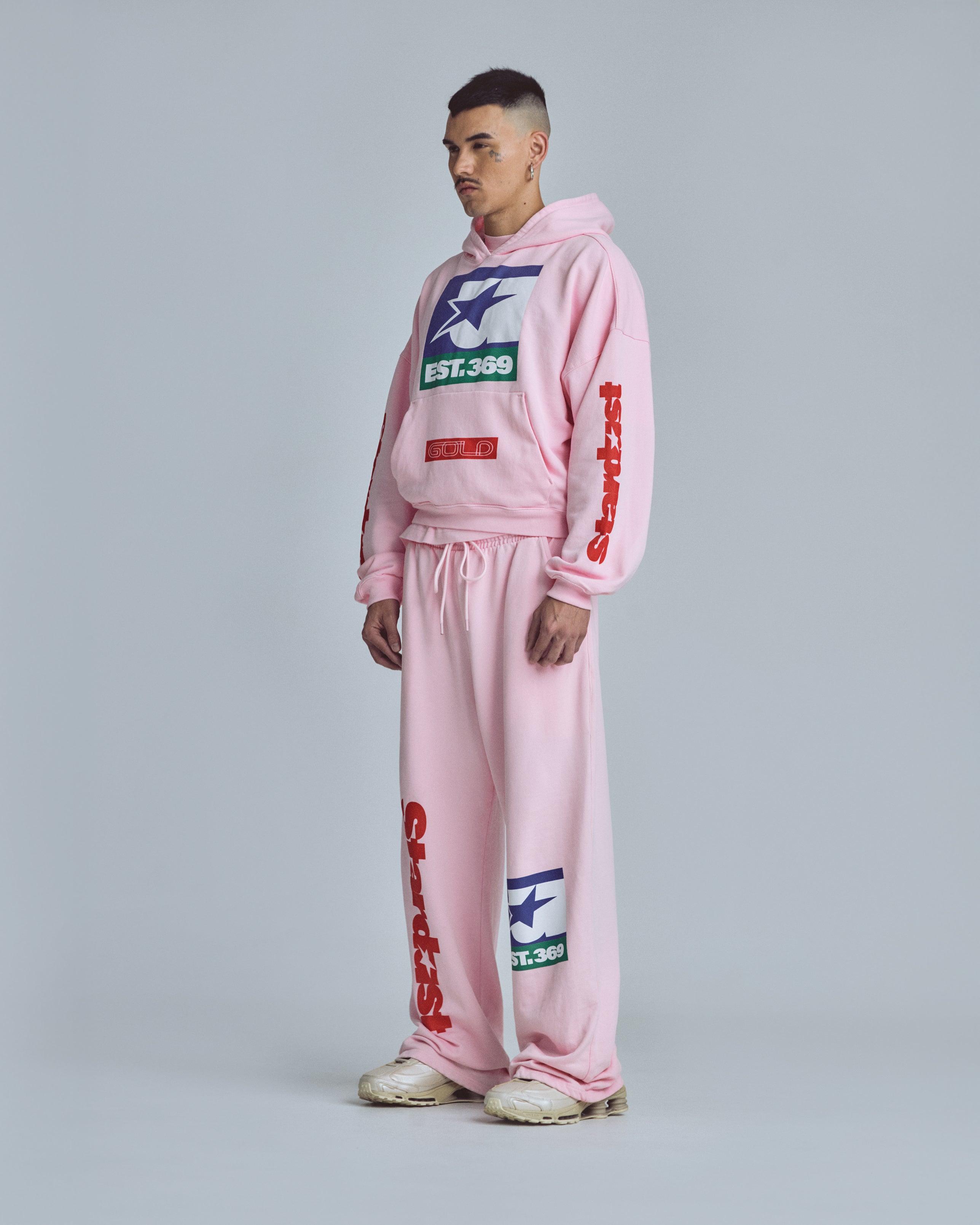 Stardust Symbol Straight Pants Pink