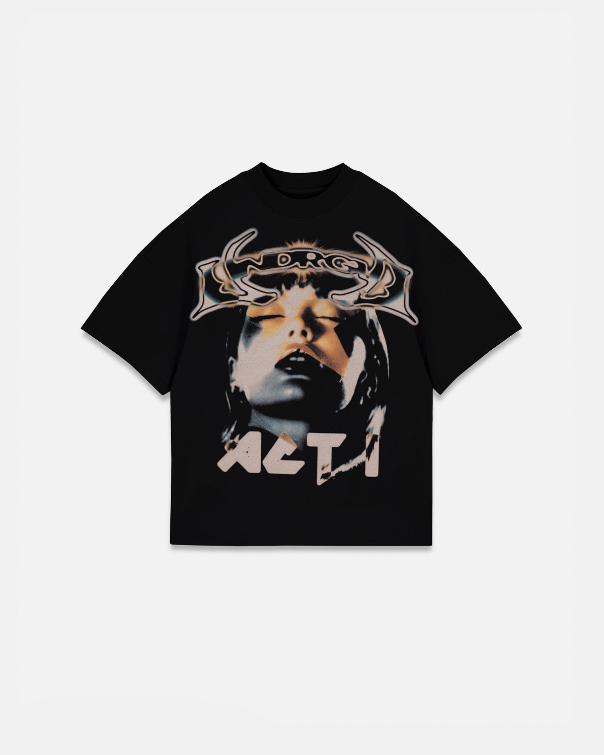 Act 1 Destiny Boxy Fit Tshirt Black