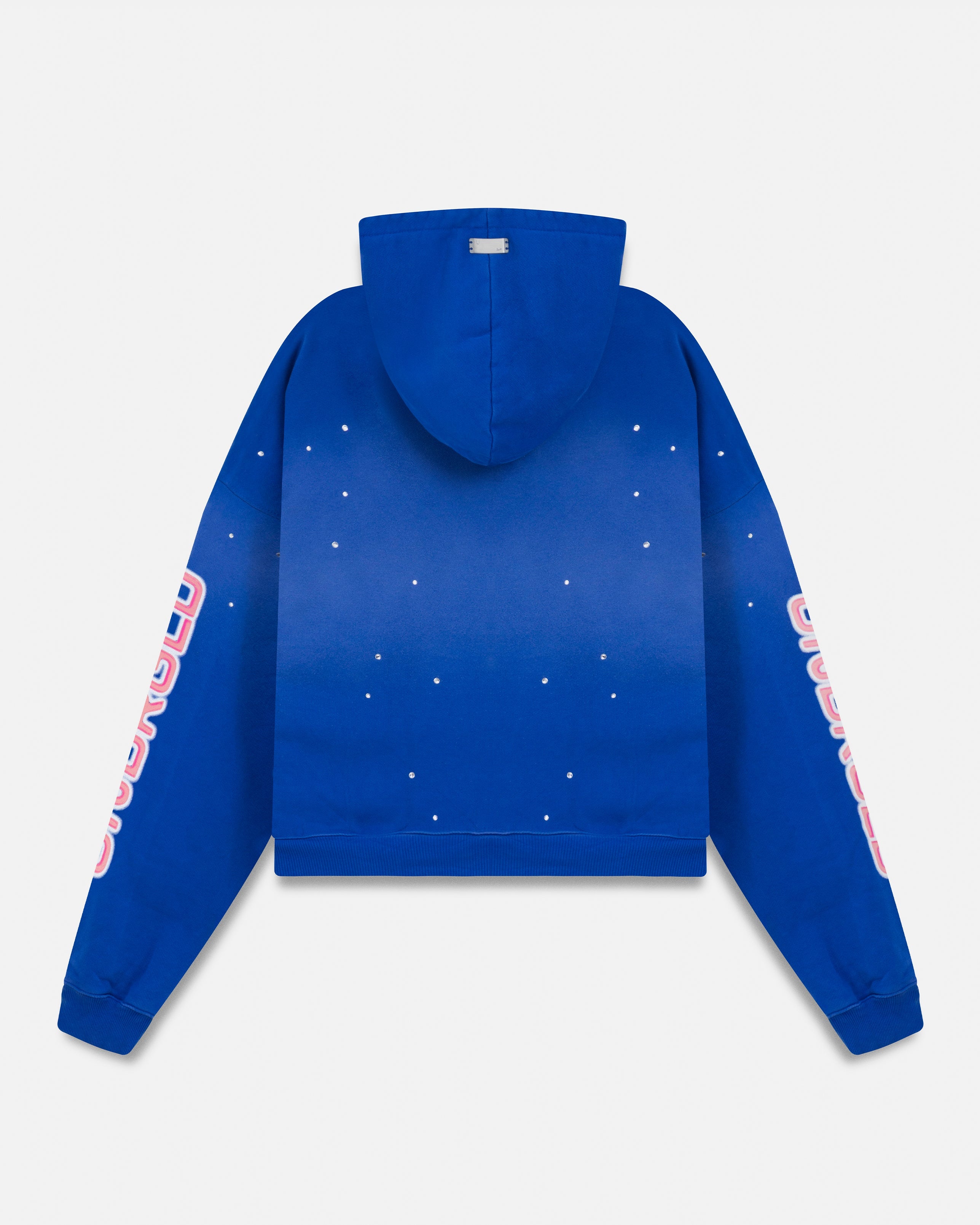 Act 1 Neon Zip Up Boxy Fit Hoodie Electric Blue