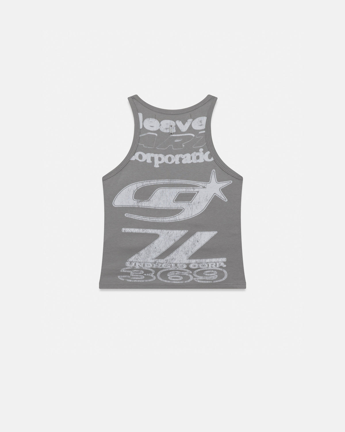 Act 1 Racer Halter Tank Top Gray