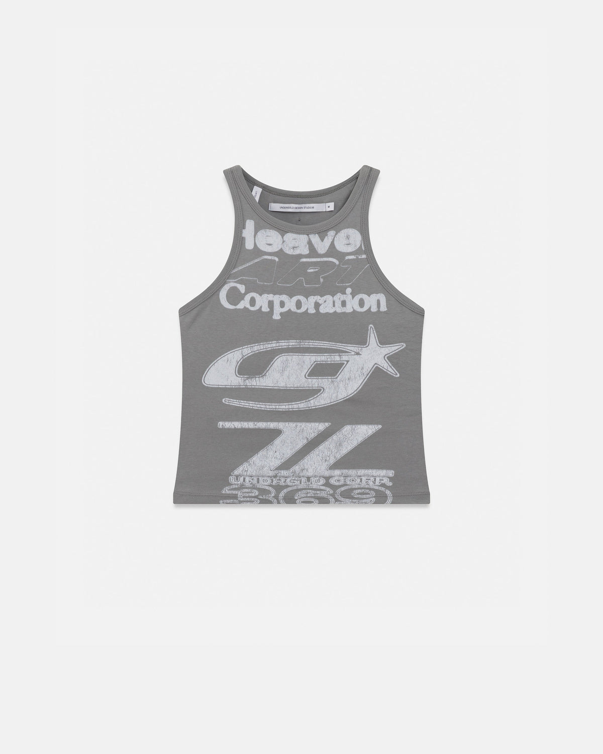 Act 1 Racer Halter Tank Top Gray
