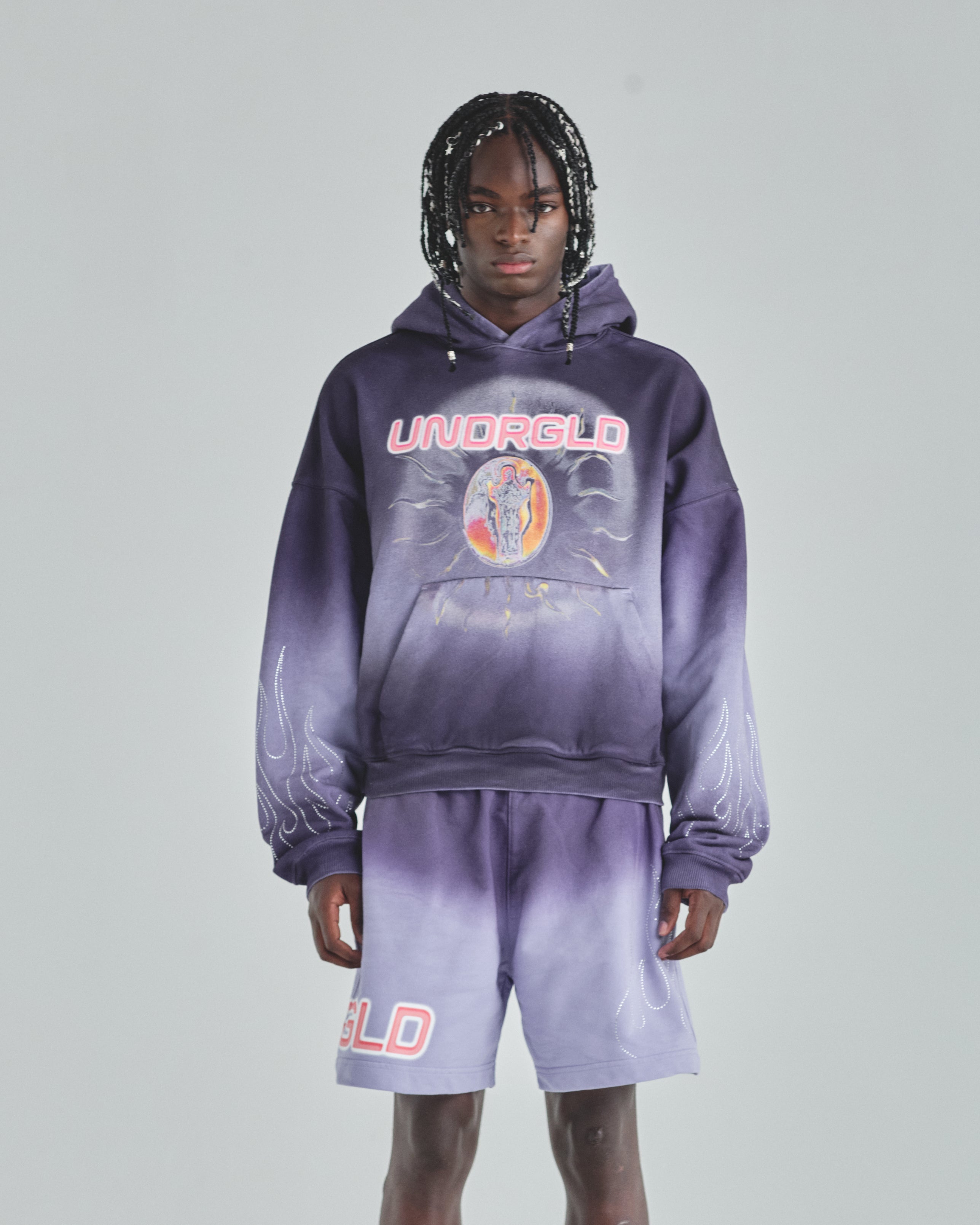 Act 1 Radiant Boxy Fit Hoodie Faded Purple