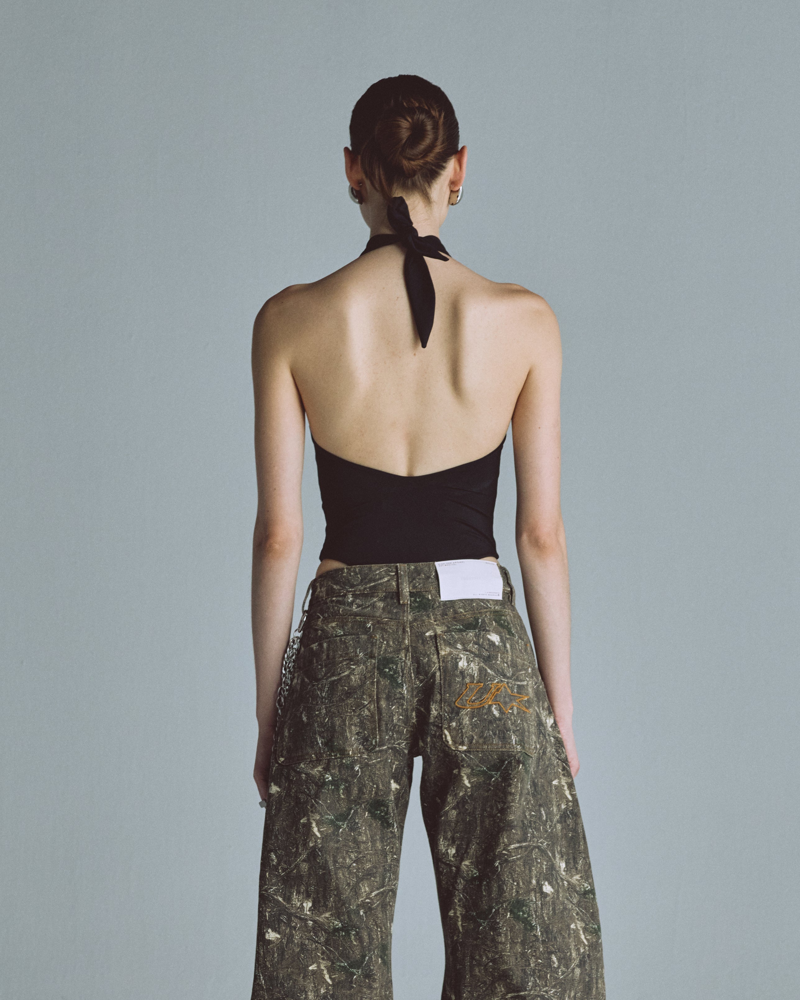 Basics Backless Halter Body Black