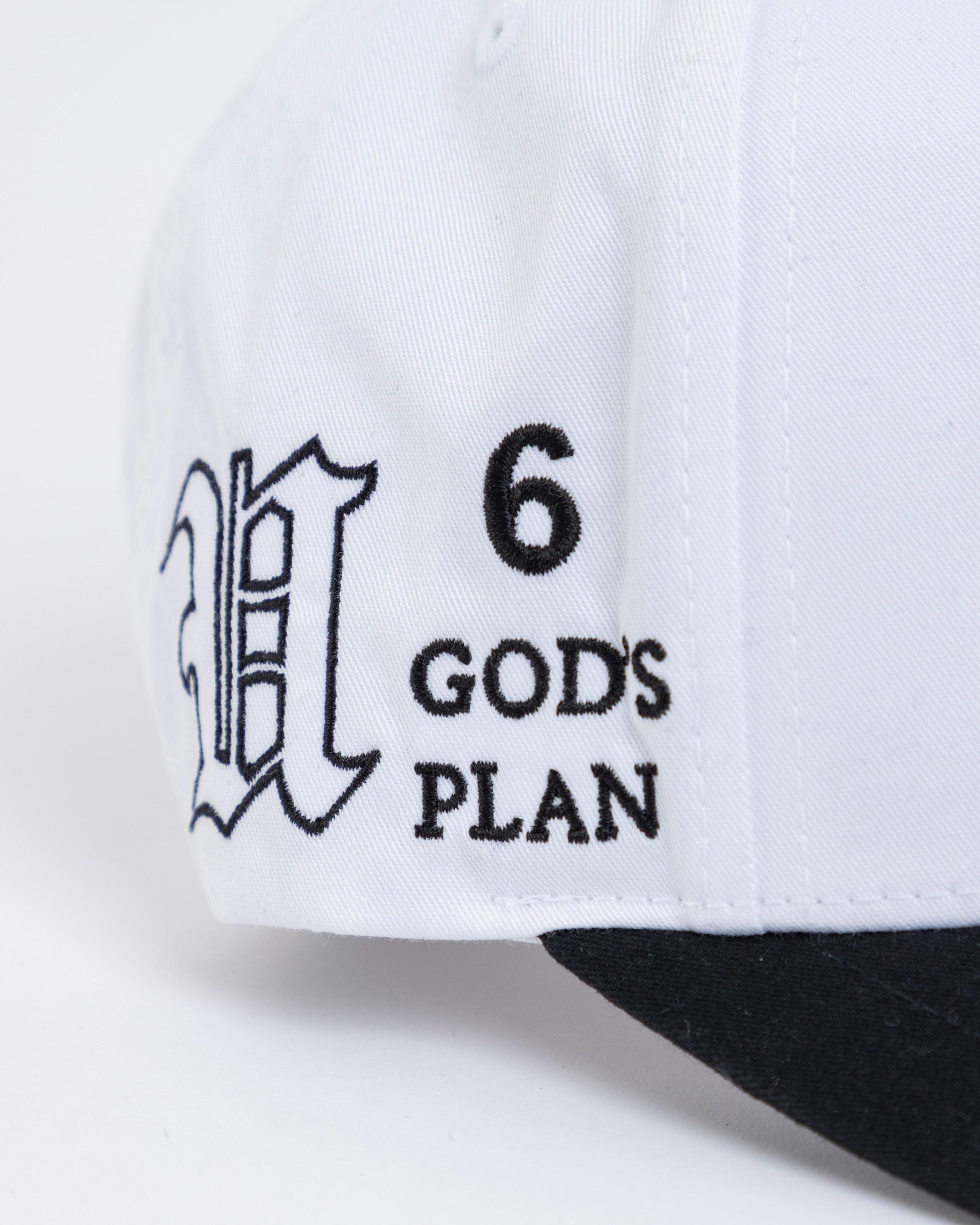 Basics God's Plan High Crown Cap White / Black