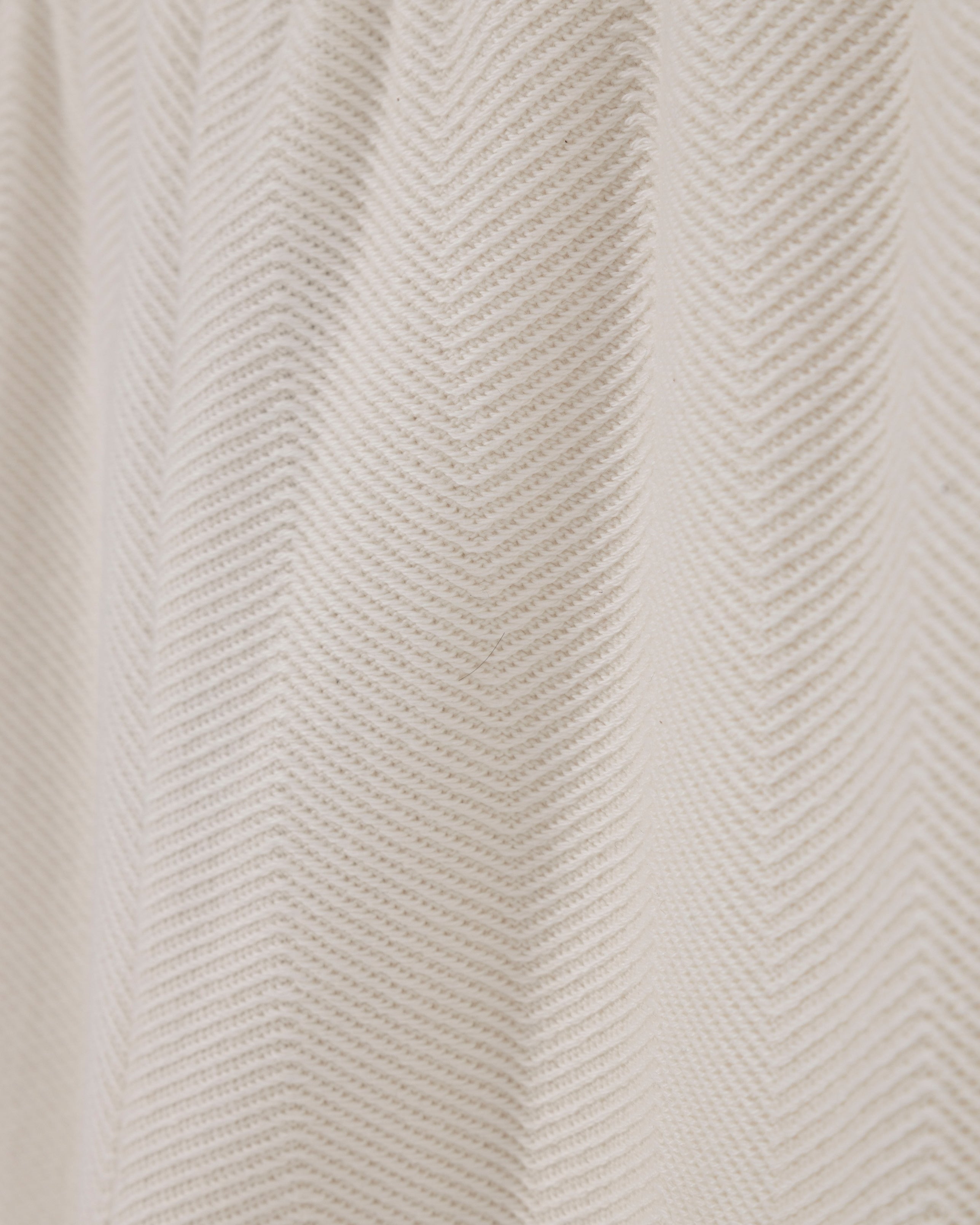Basics Herringbone Knit Straightpants Cream
