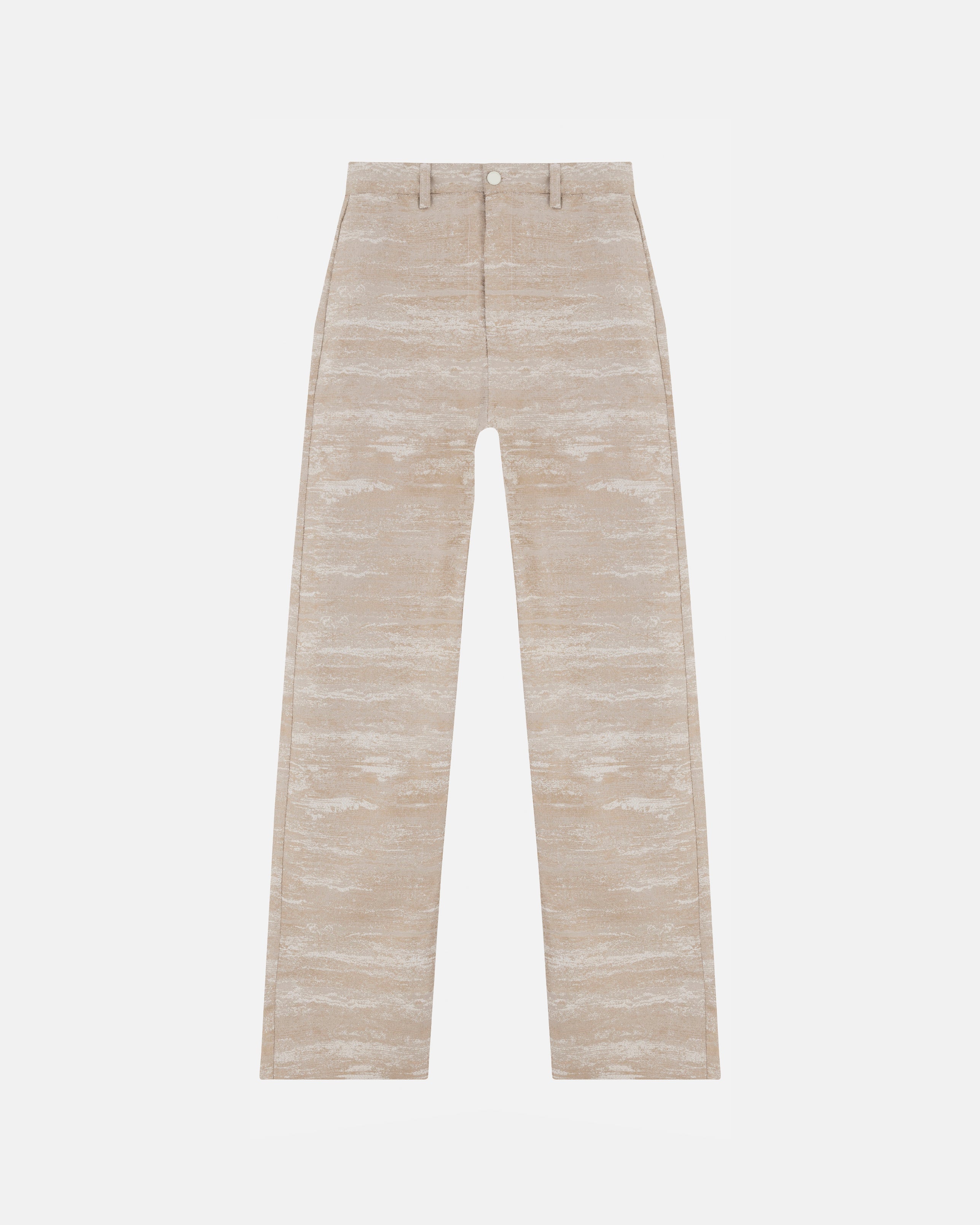 Basics Jacquard Trousers Taupe