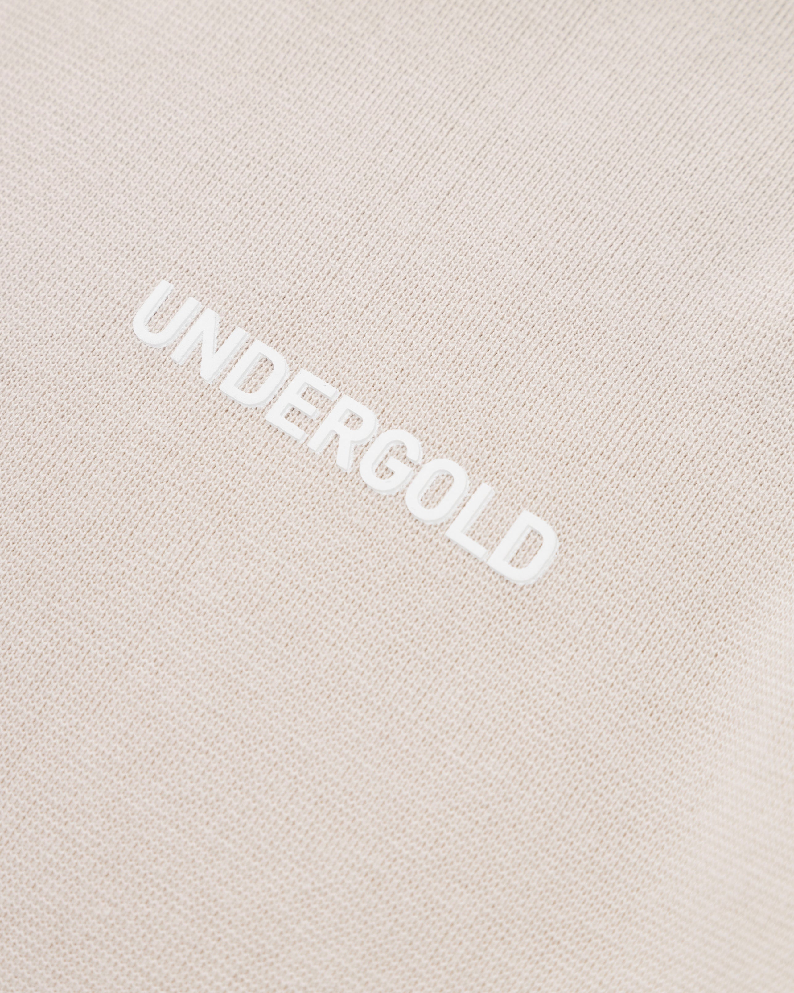 Basics Logo Ribbed Boxy Tshirt Bone