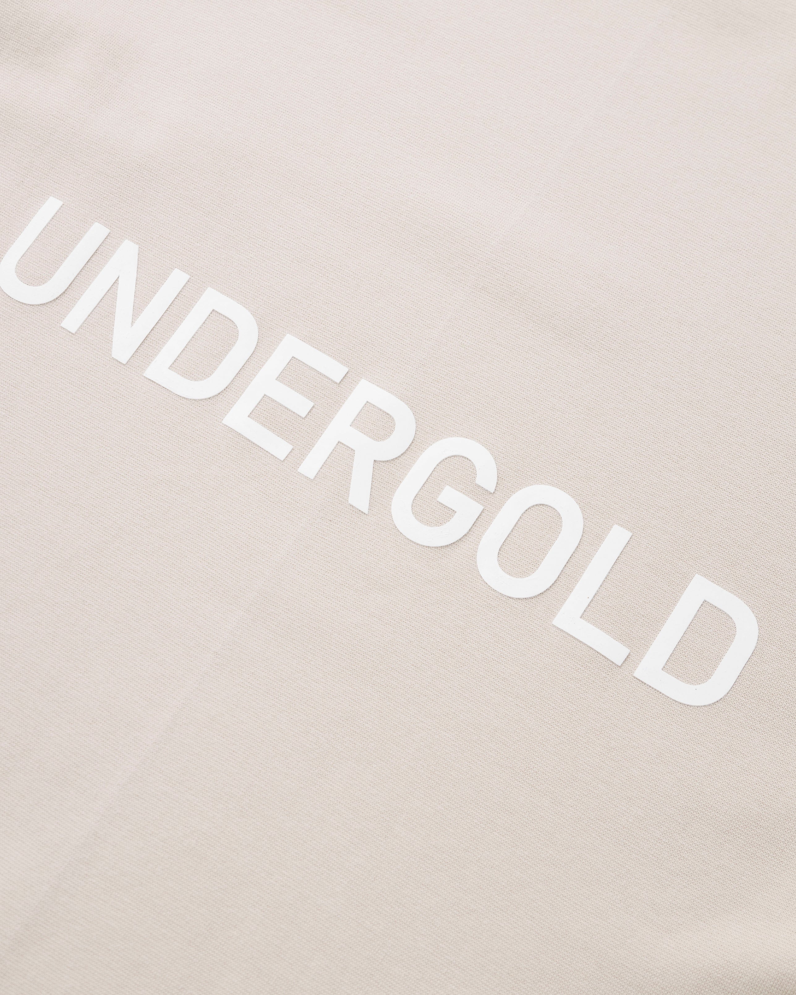 Basics Logo Ribbed Boxy Tshirt Bone