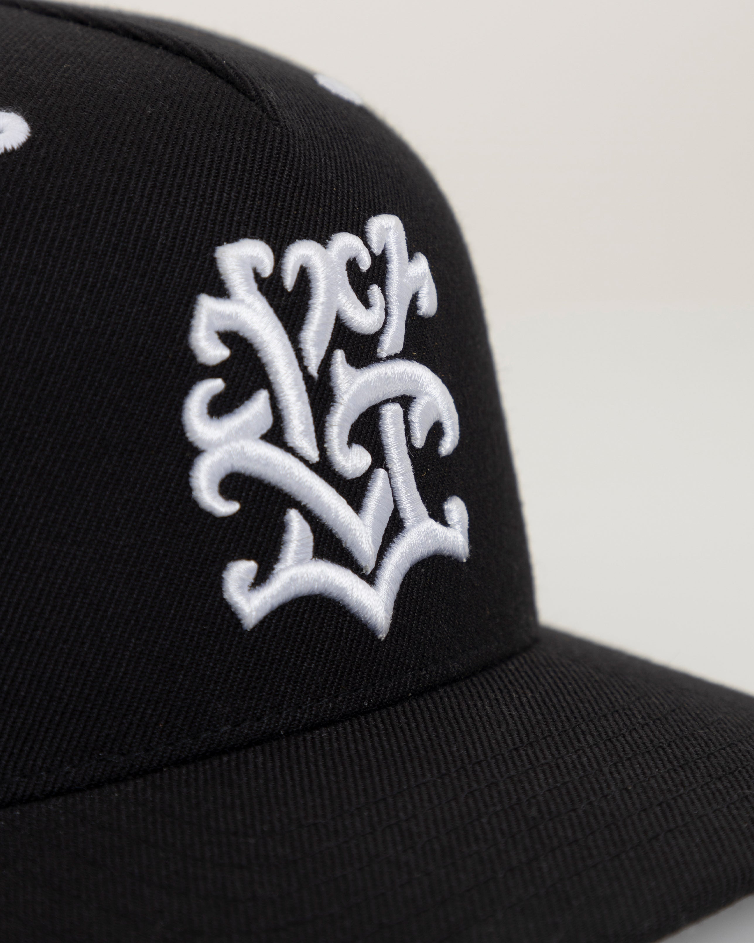 Basics Monogram High Crown Cap Black