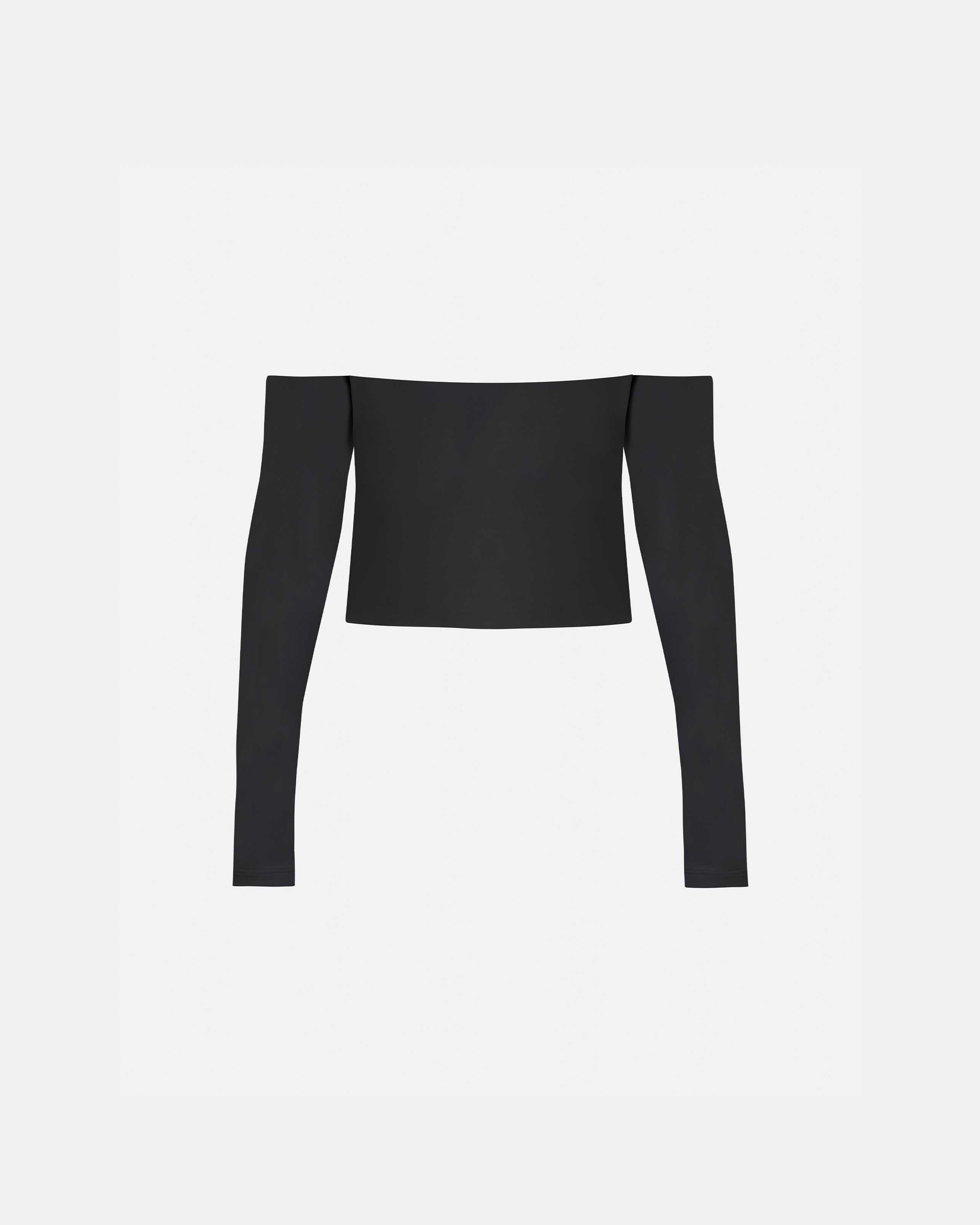 Basics Off Shoulder Long Sleeve Top Black