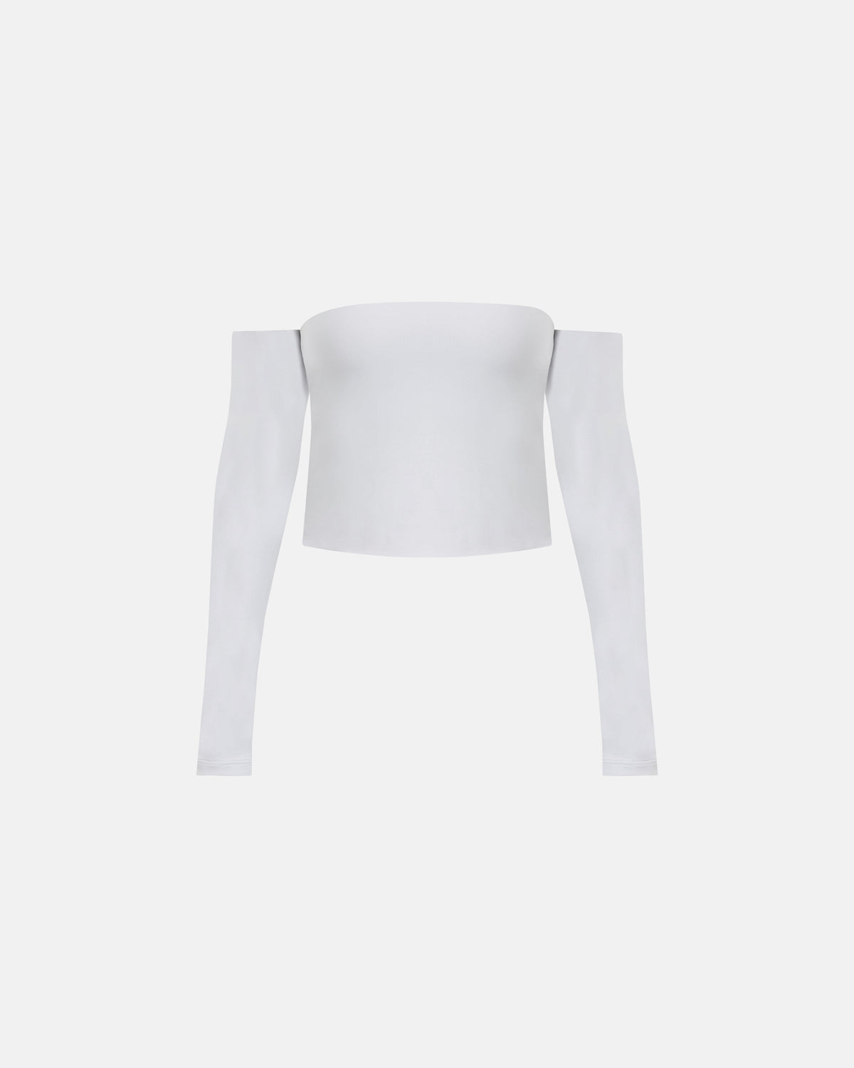 Basics Off Shoulder Long Sleeve Top White