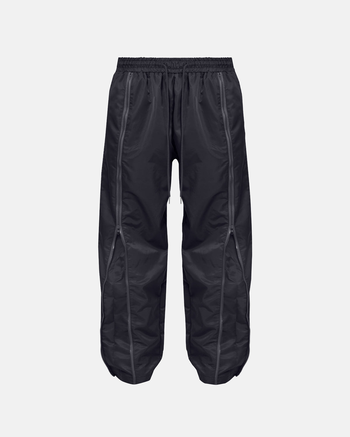 Basics Panelled Zip Up Cargo Pants Black