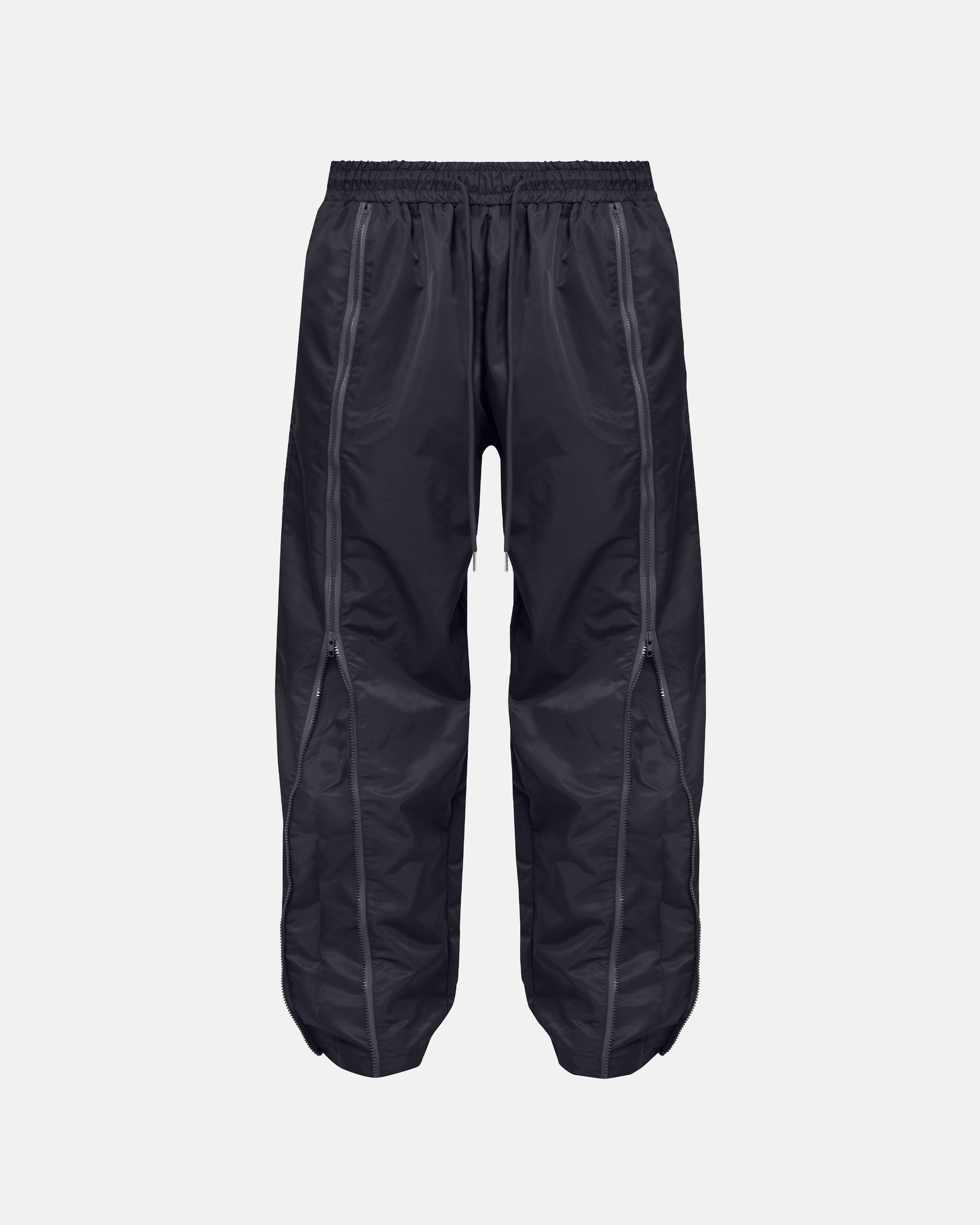 Basics Panelled Zip Up Cargo Pants Black