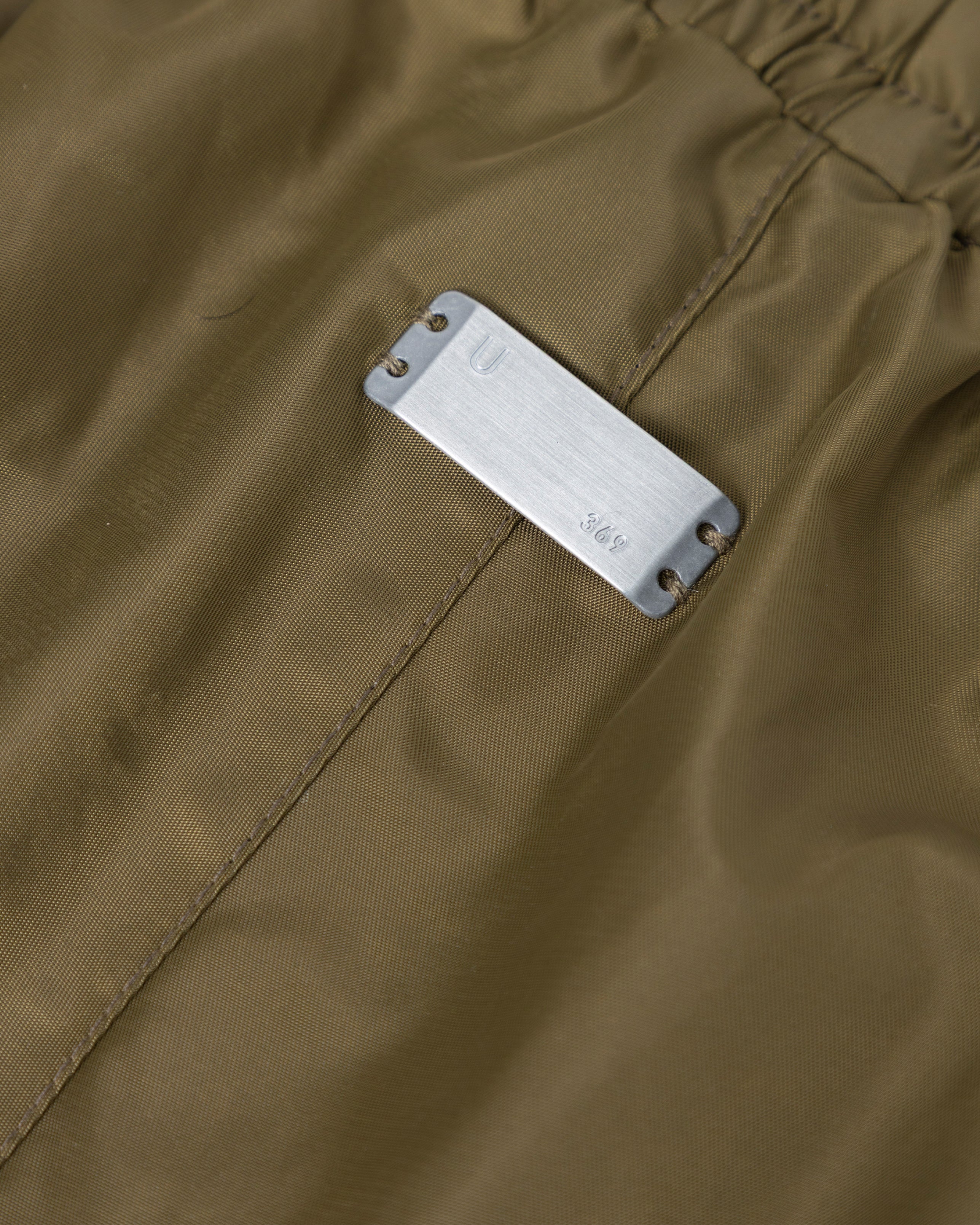Basics Panelled Zip Up Cargo Pants Green