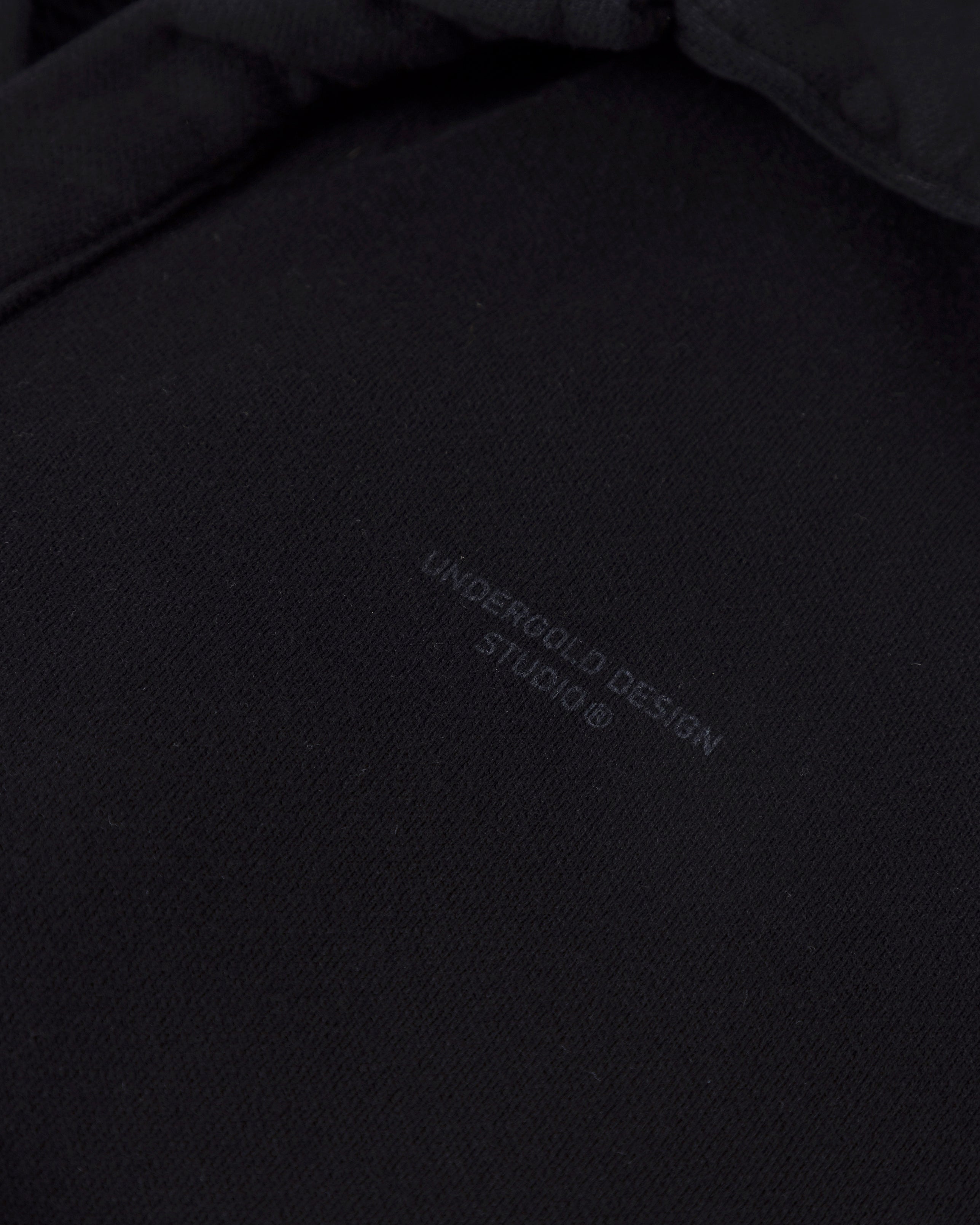 Basics Polo Collar Boxy Fit Hoodie Black