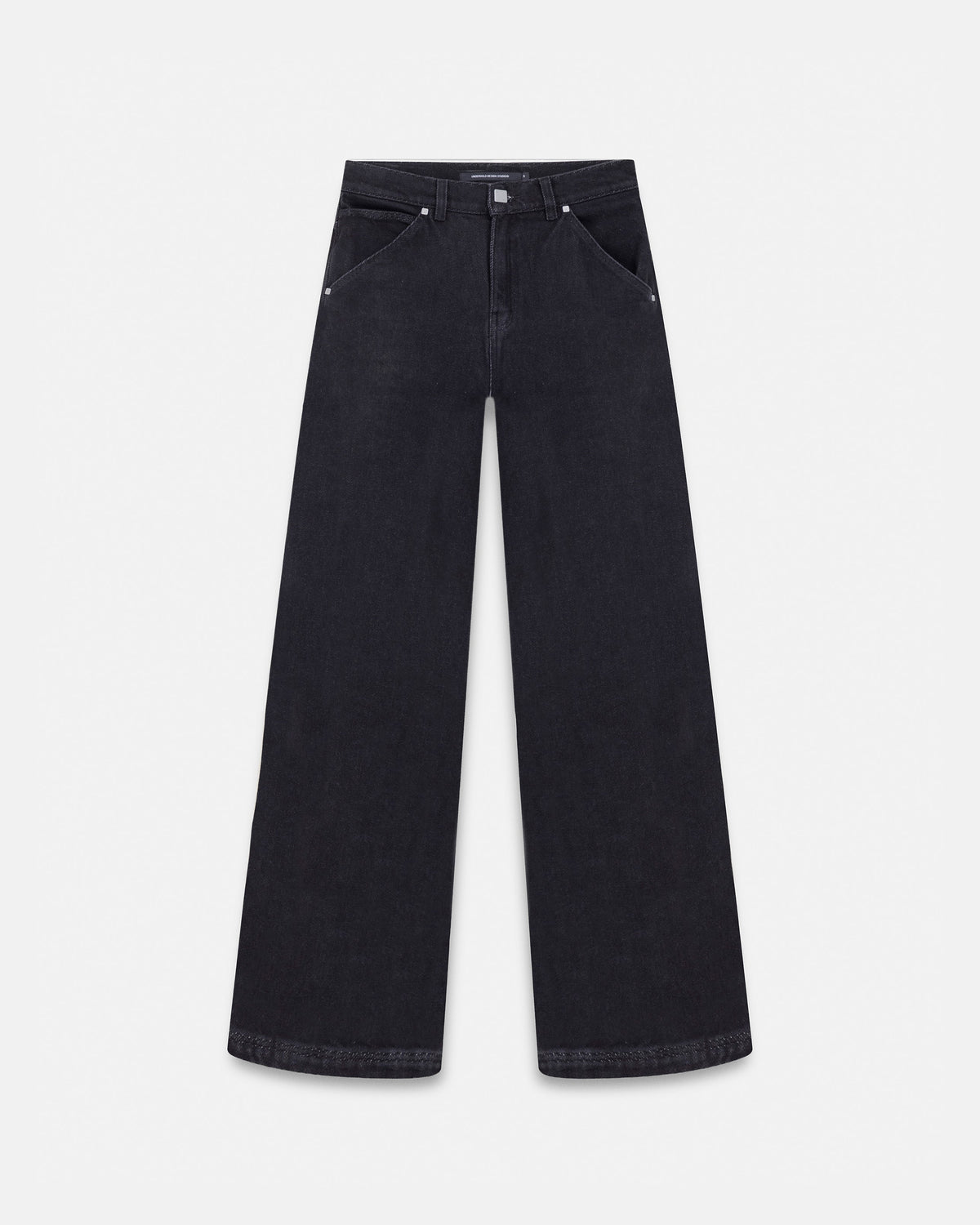 Basics Rhinestone UNDGLD Wide Jean Black