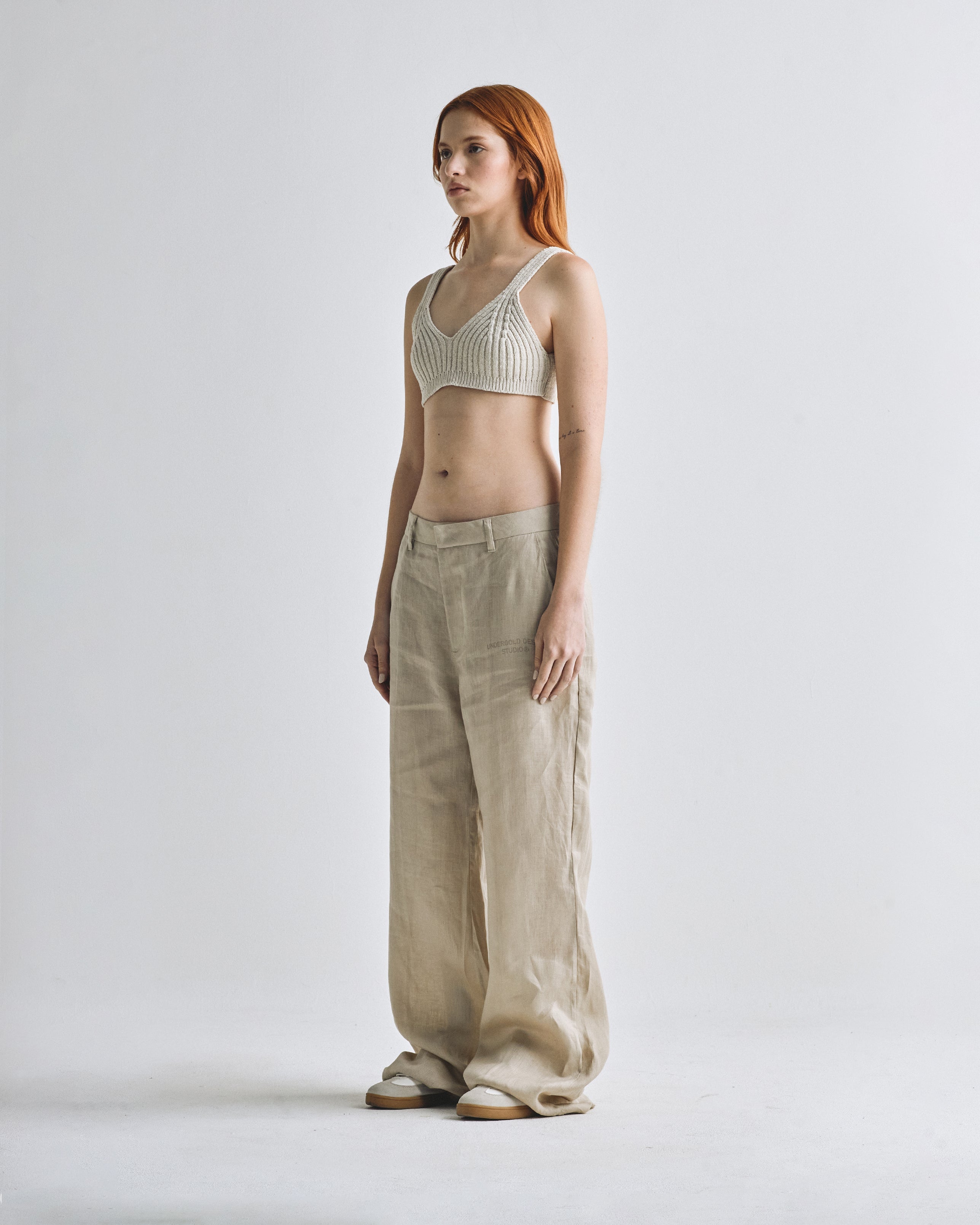 Basics Textured Knit Coup Top Cream
