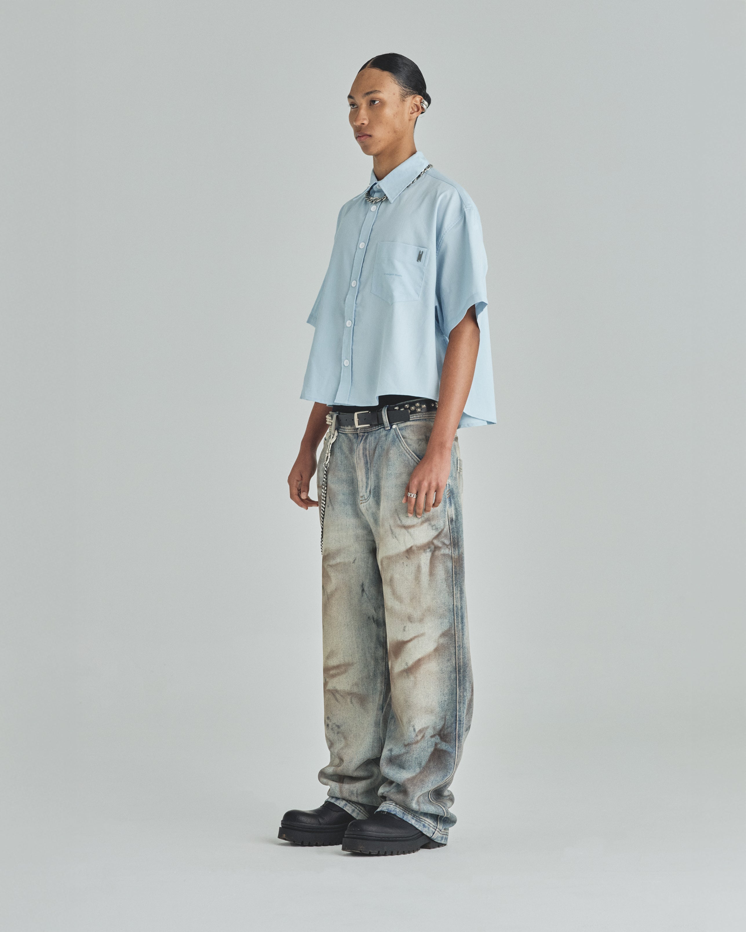 Basics Undergold Studio Boxy Fit Shirt Light Blue