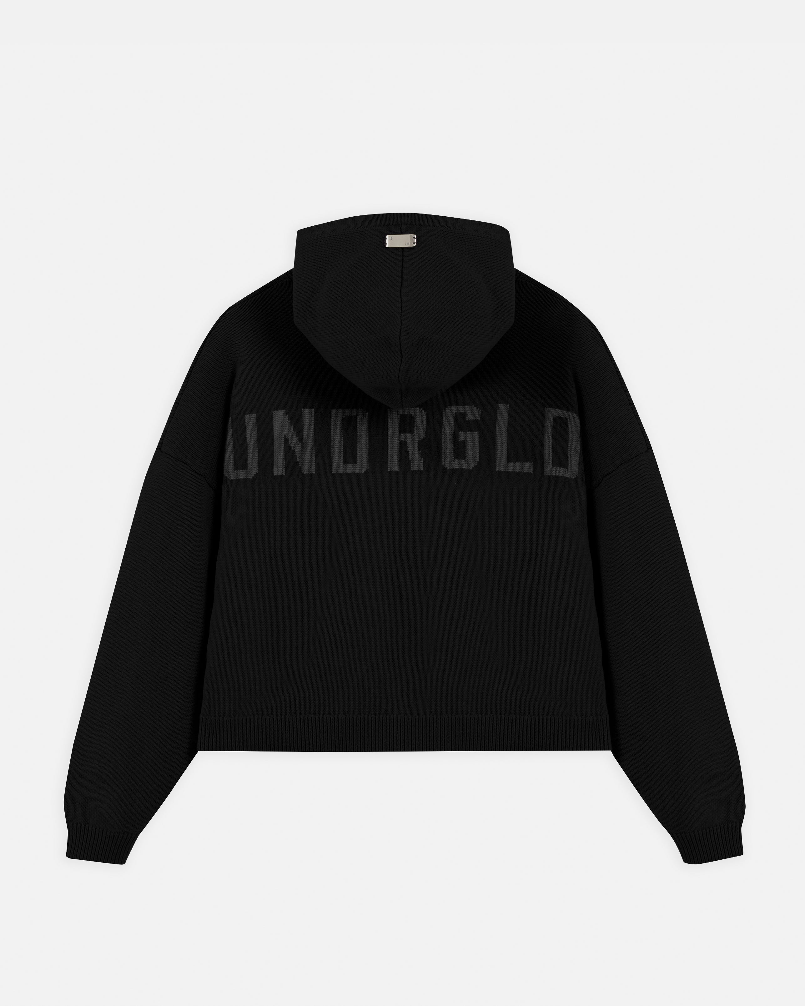Basics UNDRGLD Knitted Hoodie Black