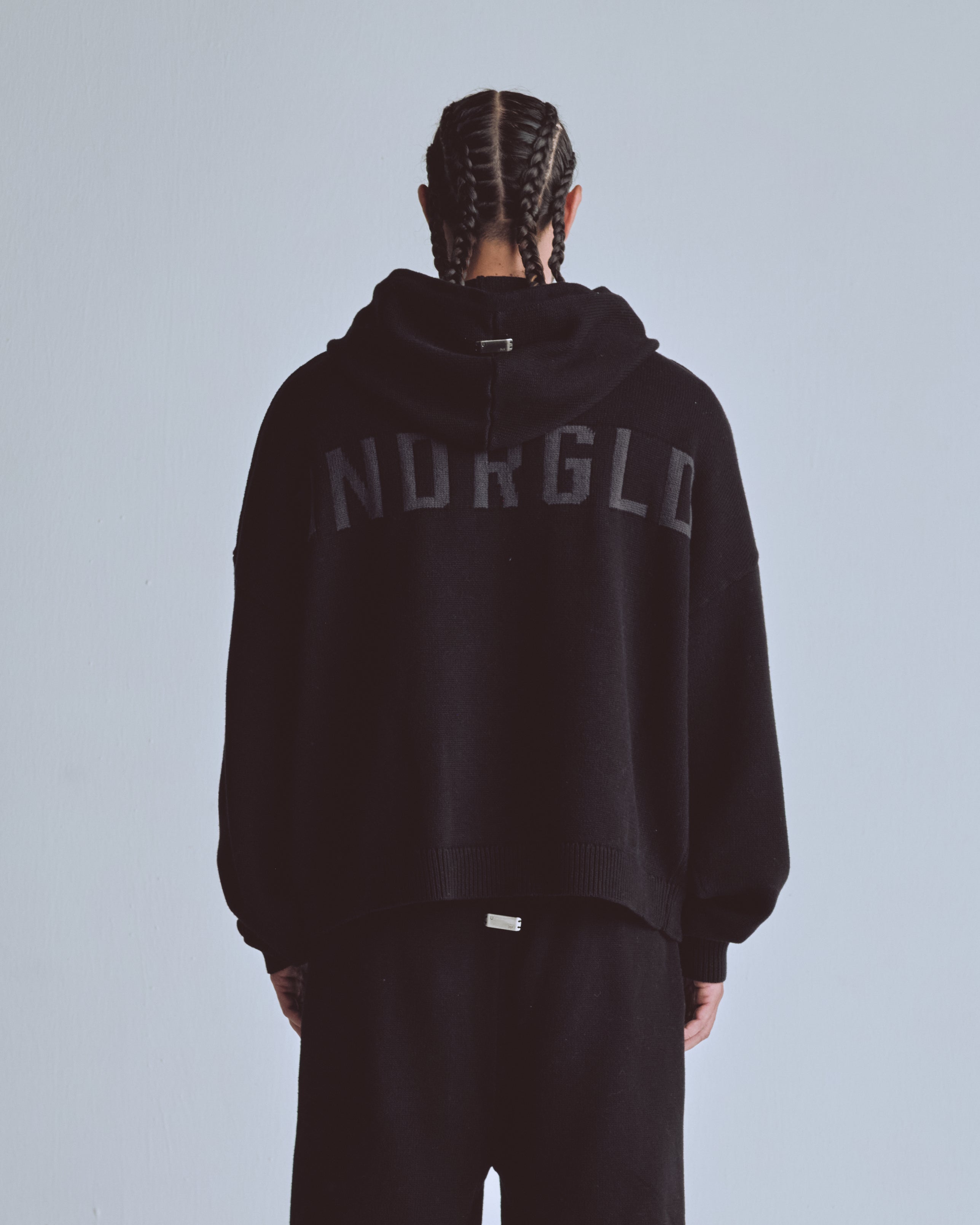 Basics UNDRGLD Knitted Hoodie Black