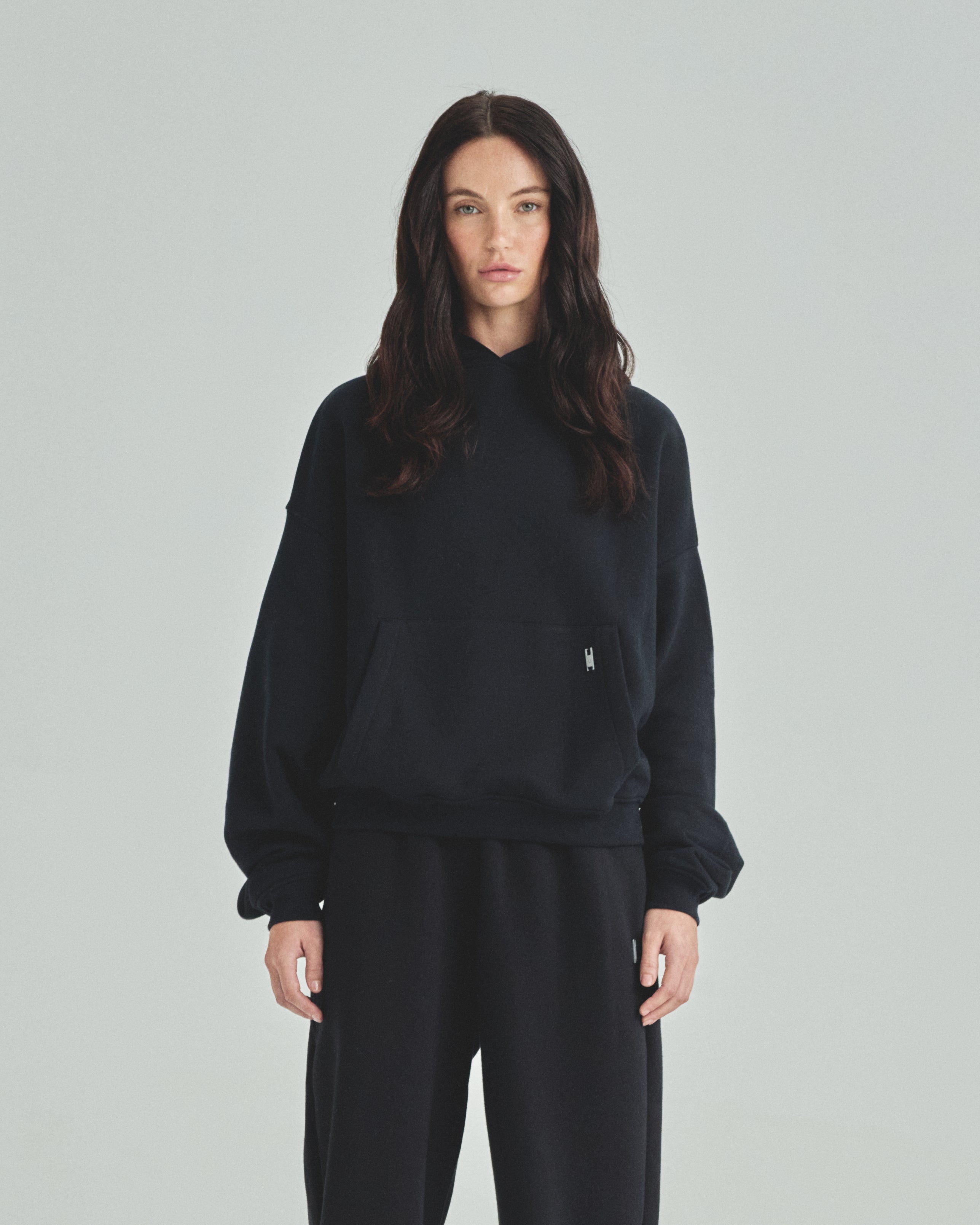 Blanks Boxy Fit Hoodie Black
