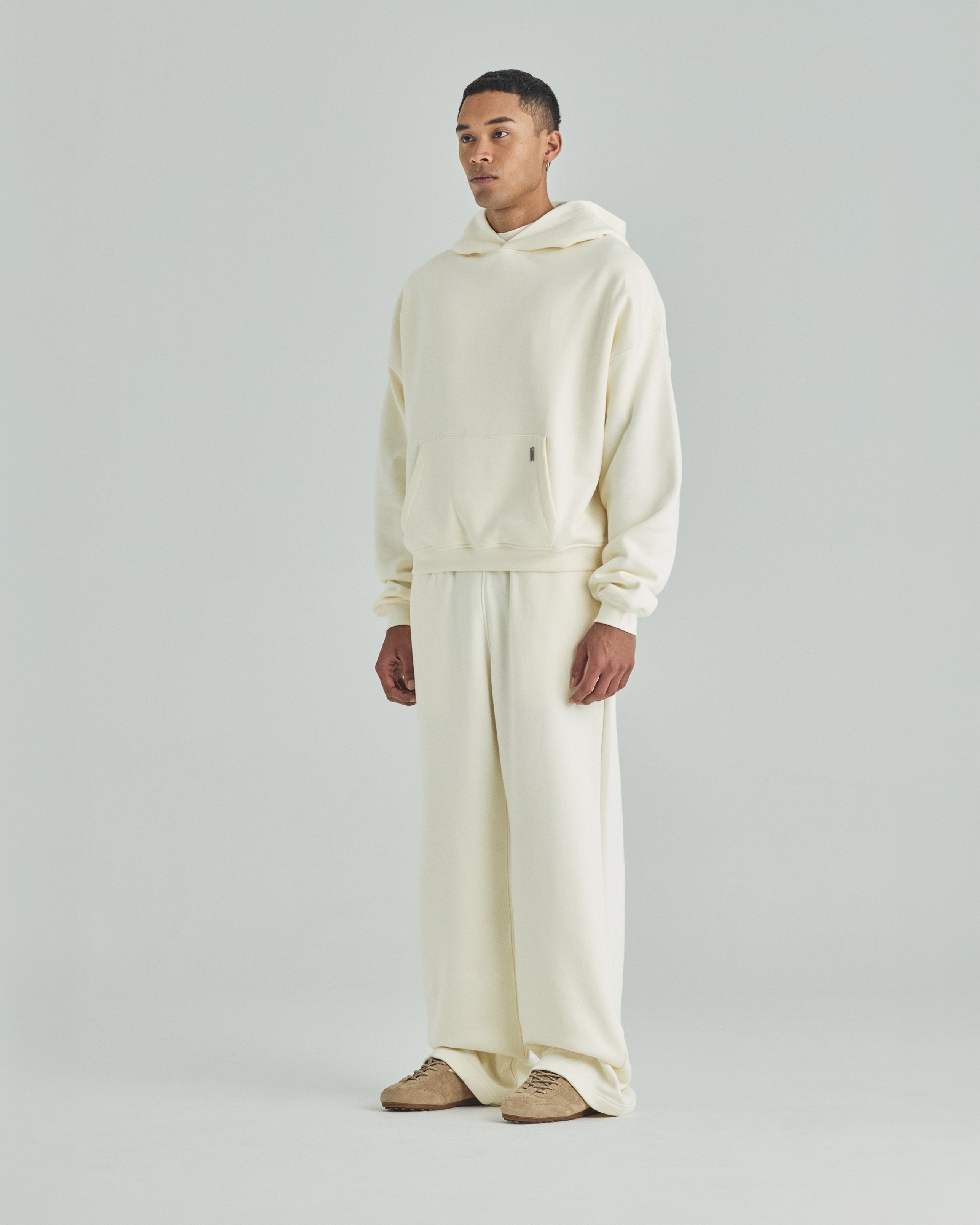 Blanks Boxy Fit Hoodie Cream