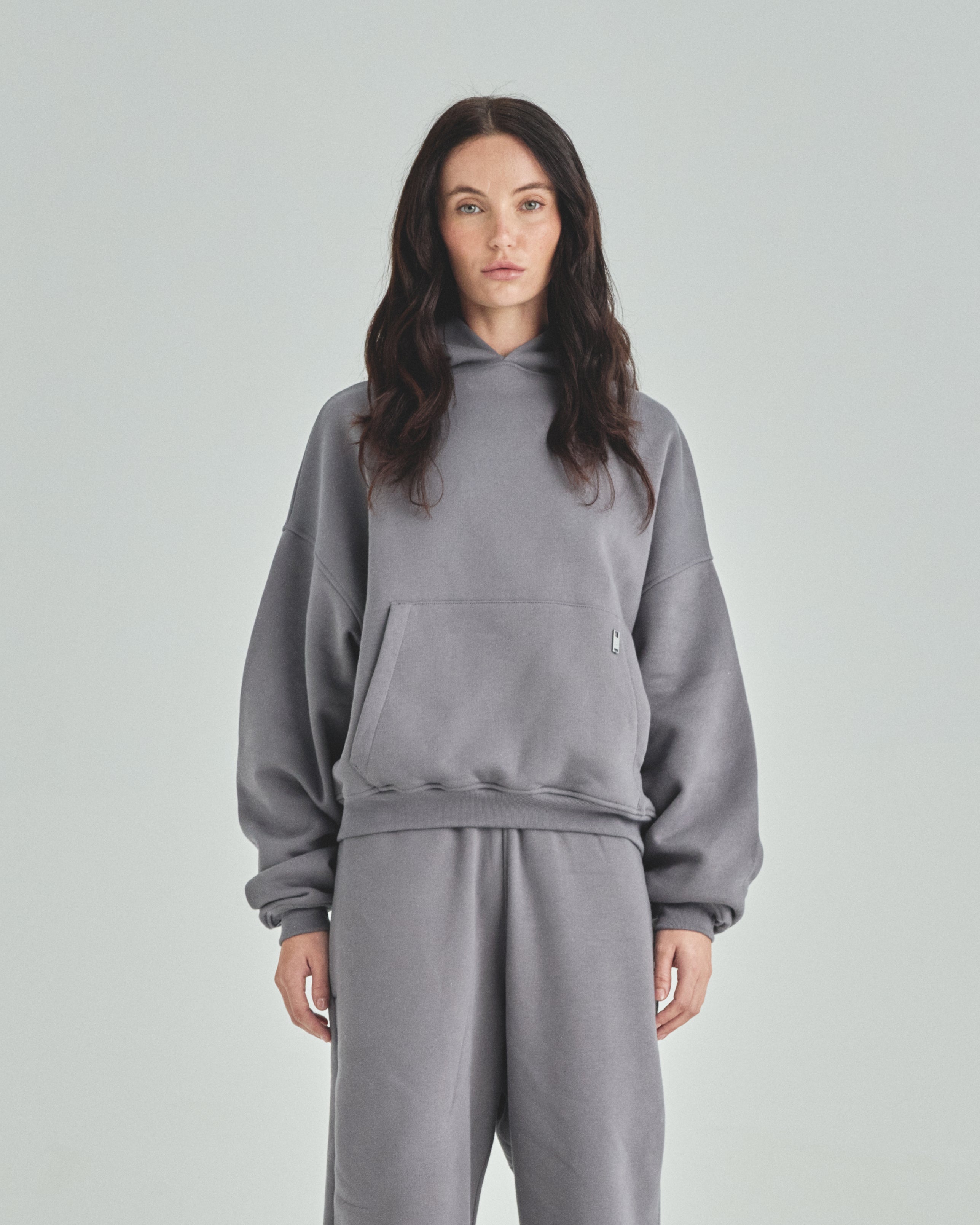 Blanks Boxy Fit Hoodie Gray