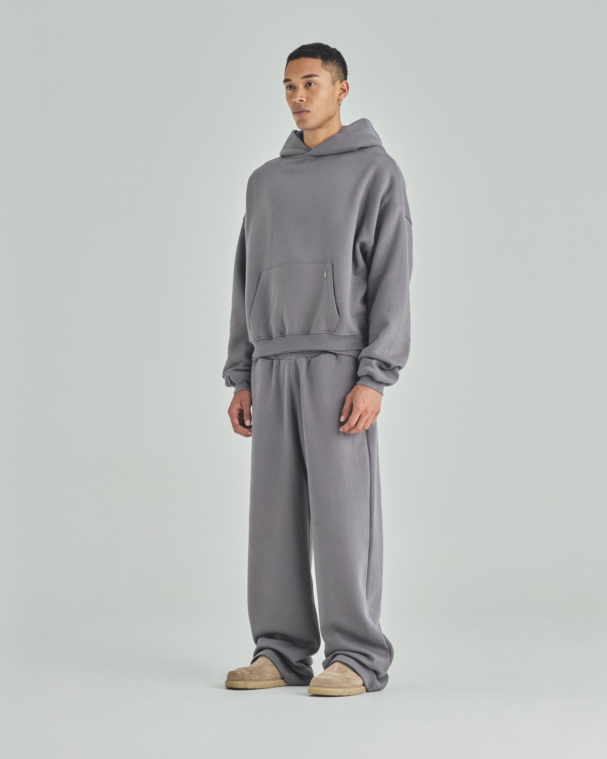 Blanks Boxy Fit Hoodie Gray