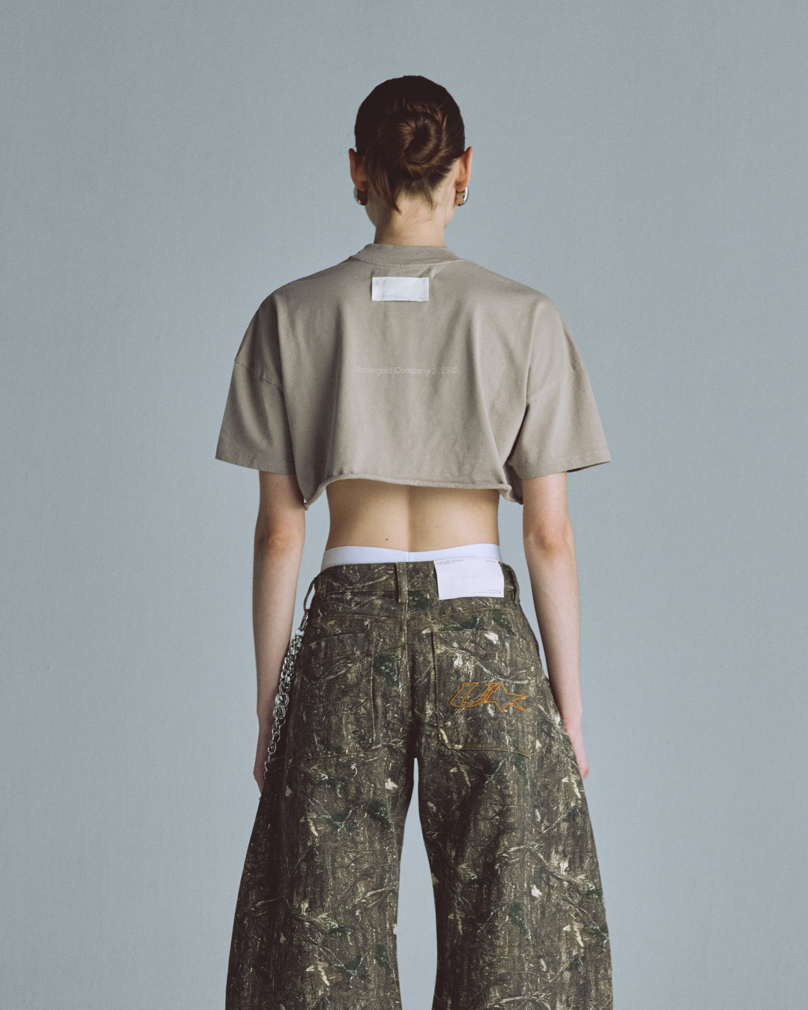 Echoes Dream Chaser Crop Top Light Brown