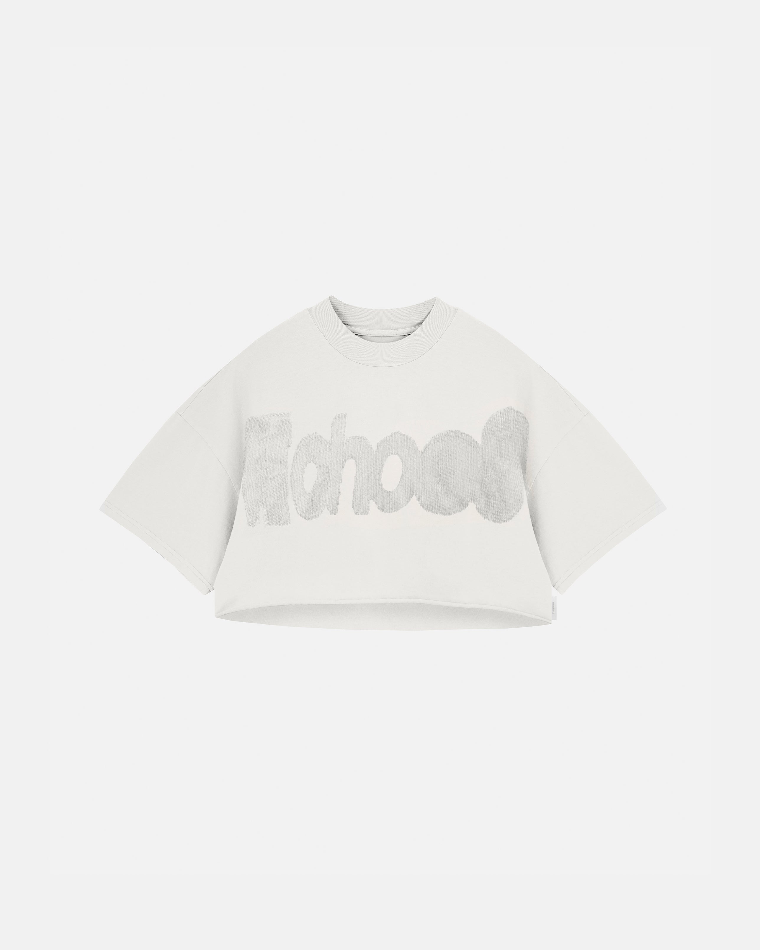 Echoes Echo Crop Top White