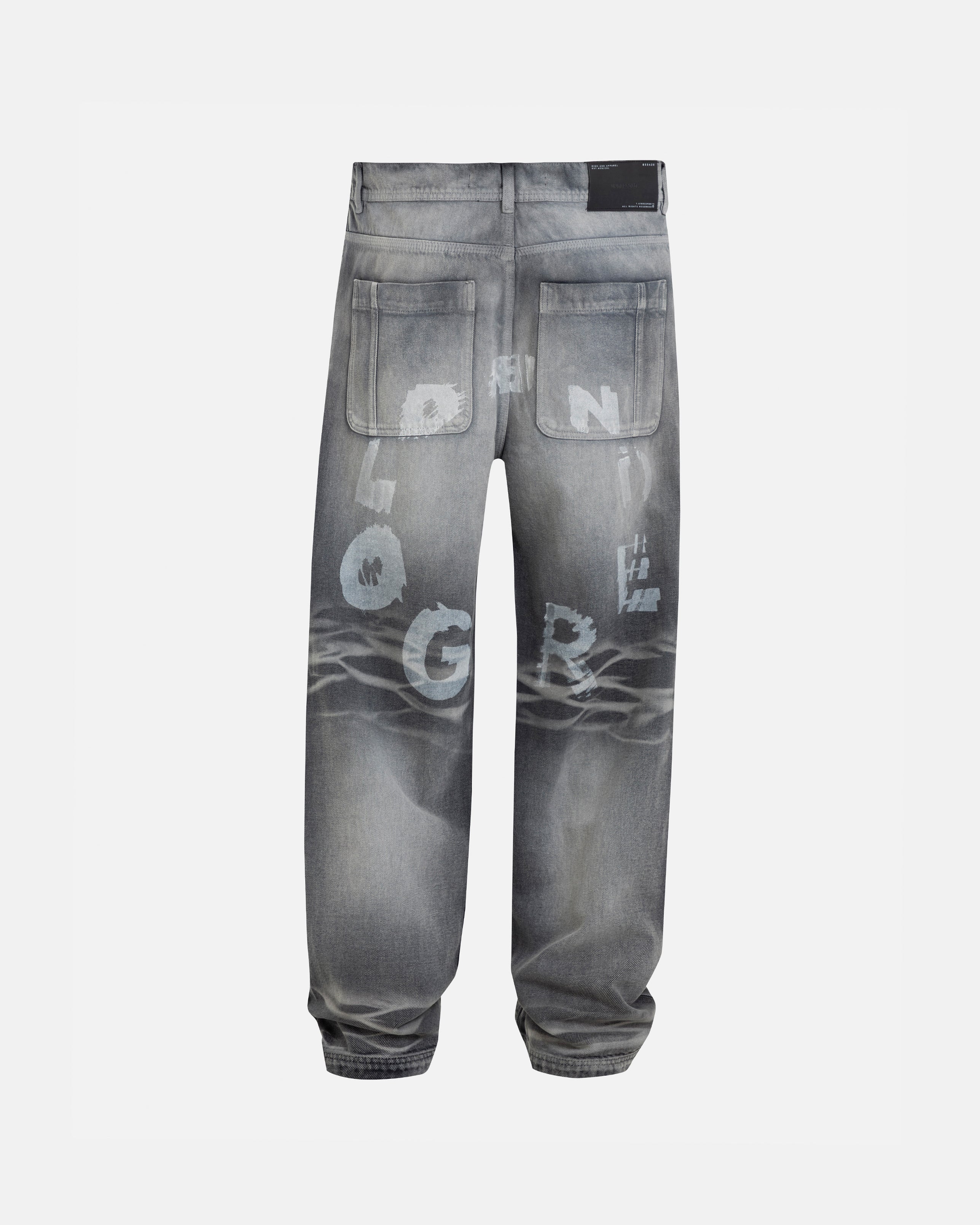 Echoes Tremor Wide Jeans Washed Gray