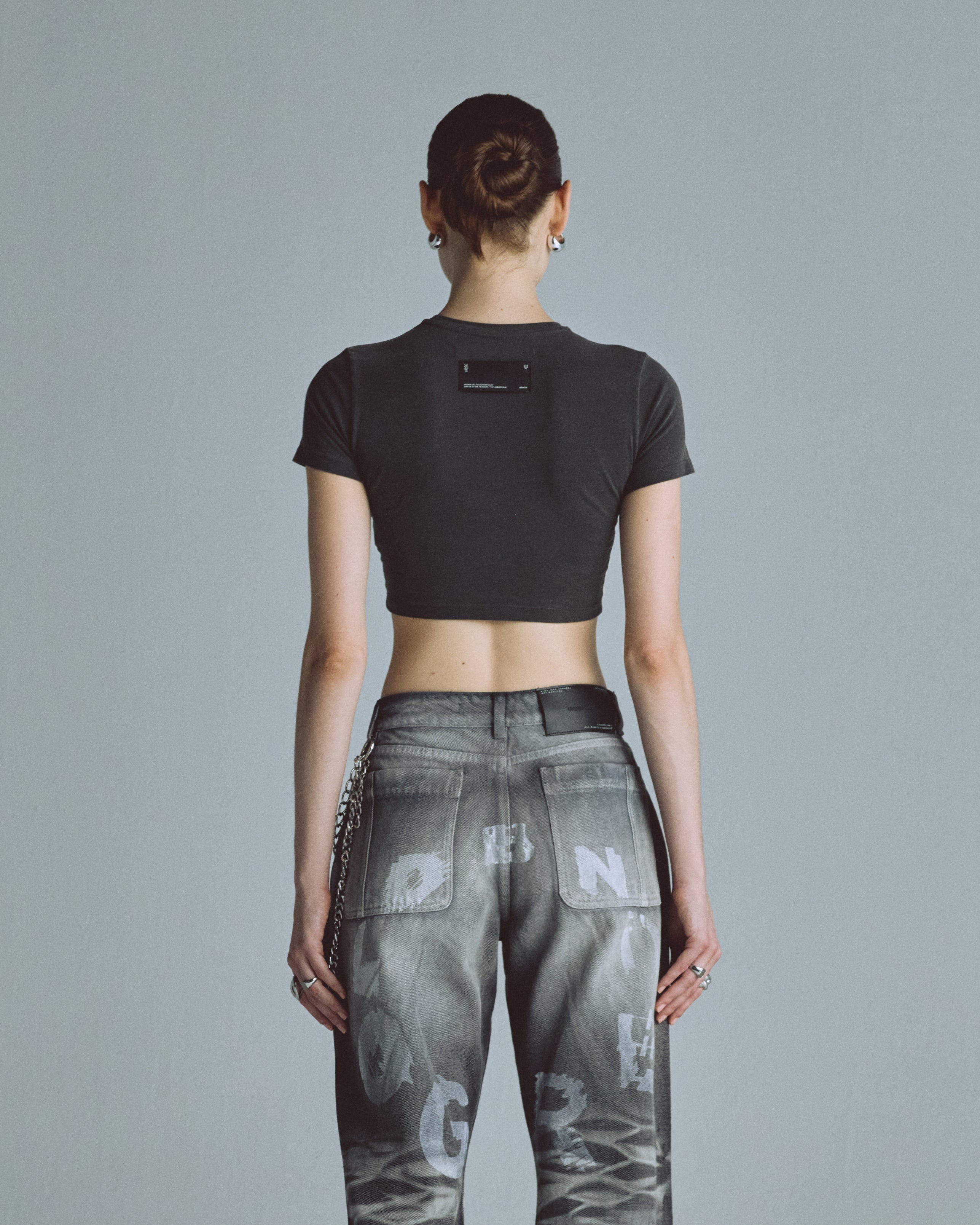 Echoes UNDRGLD Baby Tee Old Washed Gray